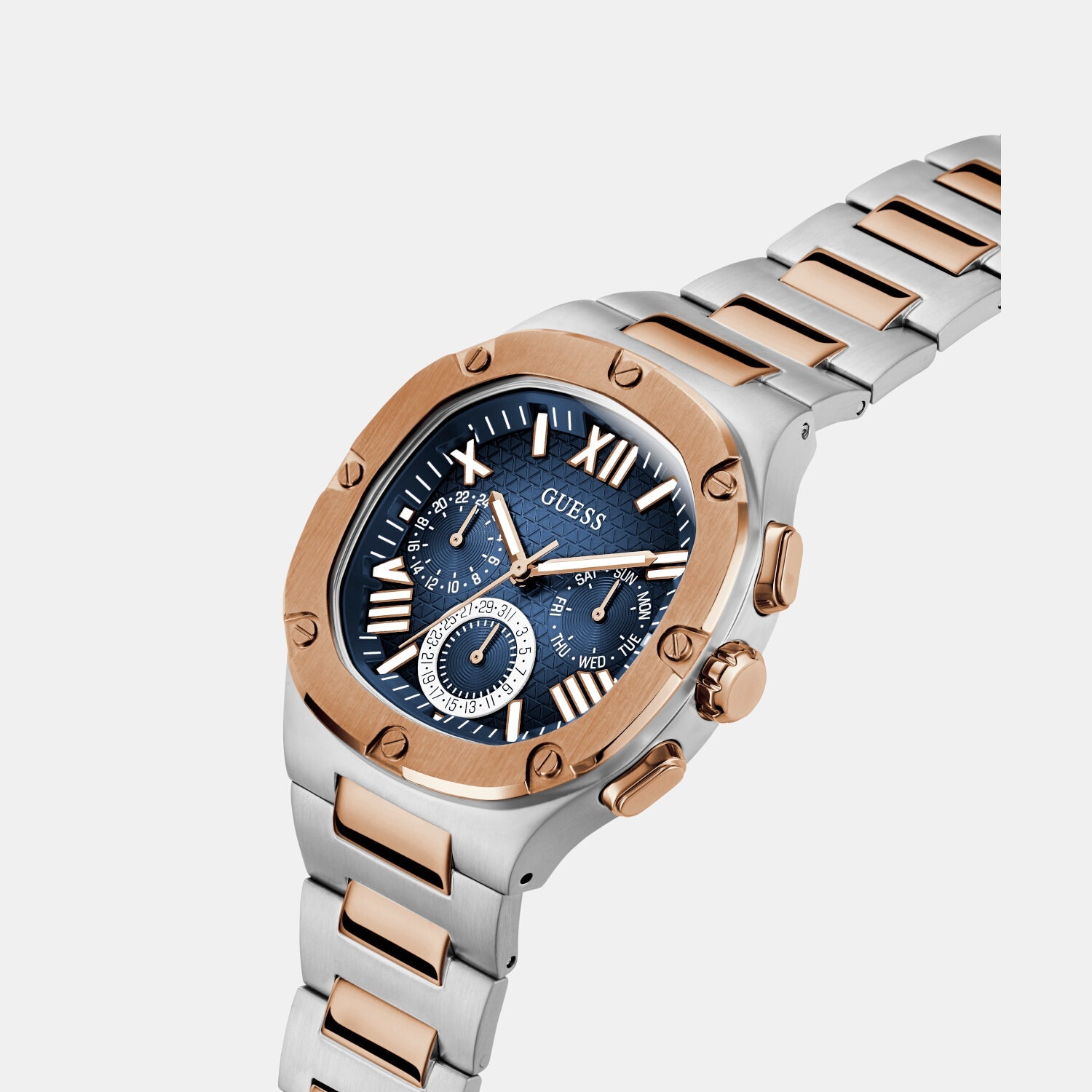 Guess Gd Headline Men Quartz Blue Dial Analog Stainless Steel Gw0572G4