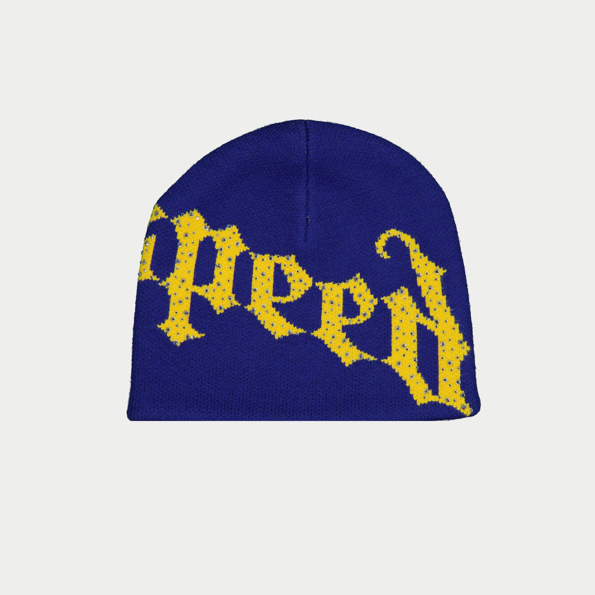 Godspeed Og Logo Studded Beanie (Blue / Yellow)