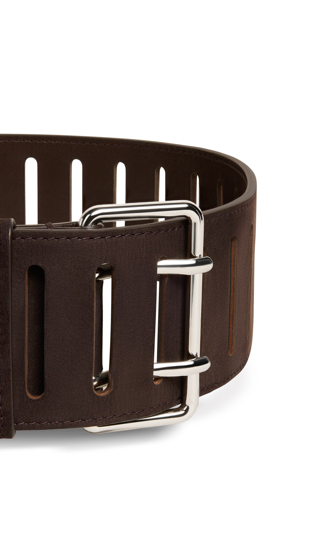 Alaïa Rectangular Large Belt In Nubuck