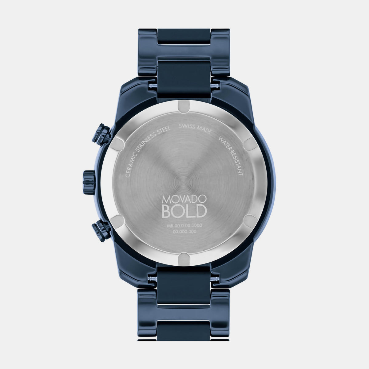 Movado Bold Verso Men Quartz Blue Dial Chronograph Ceramic Watch 3601117