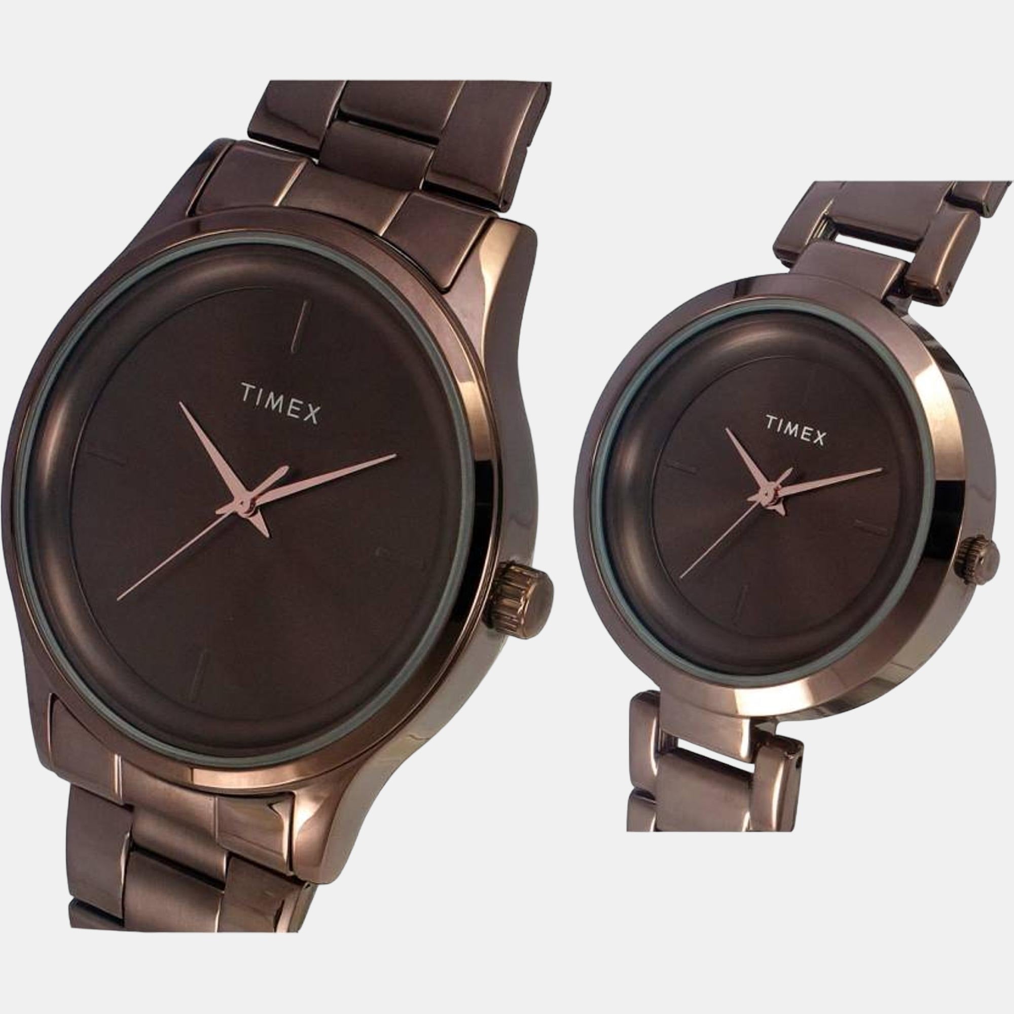 Timex Trendline Couple Quartz Dial Analog Stainless Steel Watch Tw00Pr295