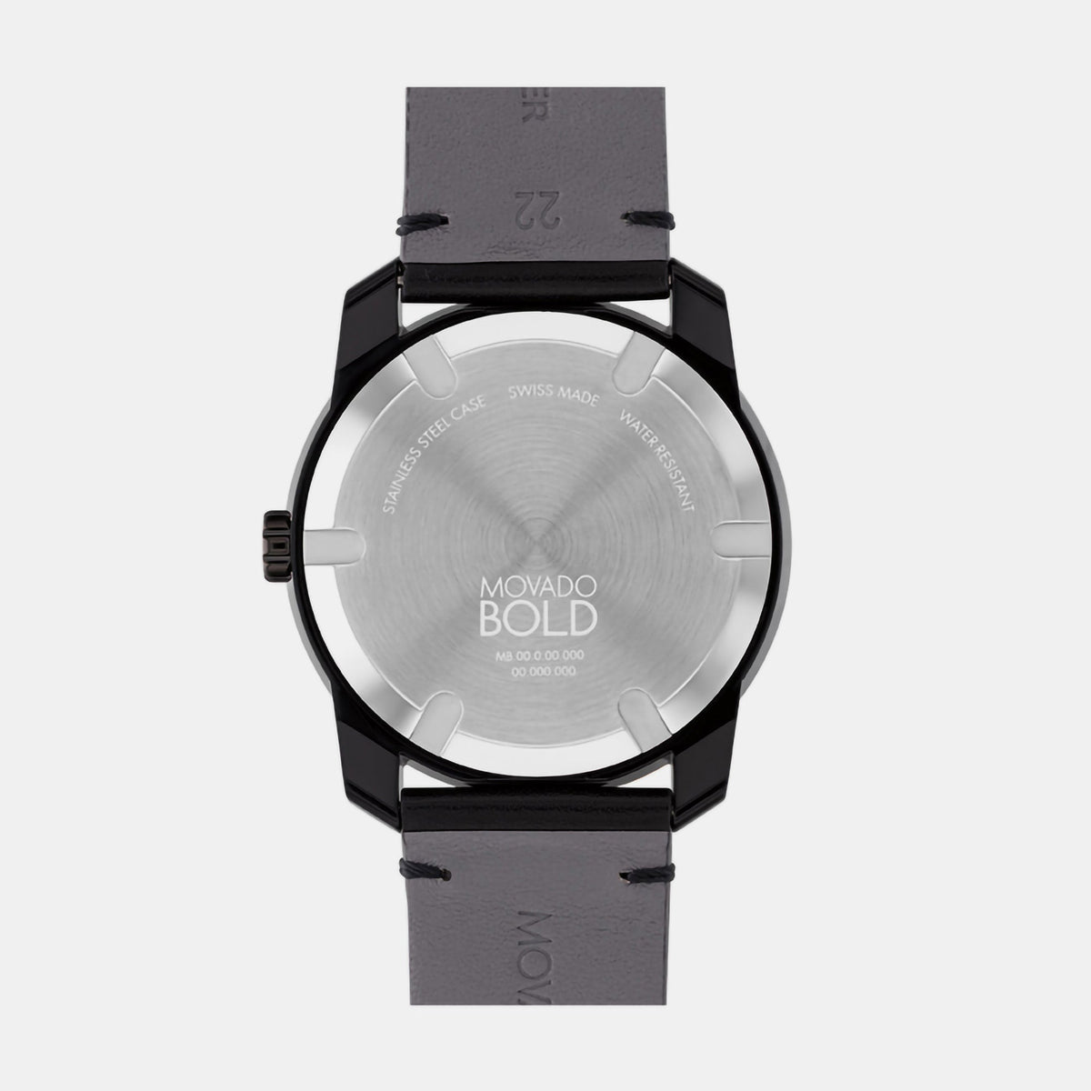 Movado Bold TR90 Men Quartz Black Dial Analog Stainless Steel Watch 3601130