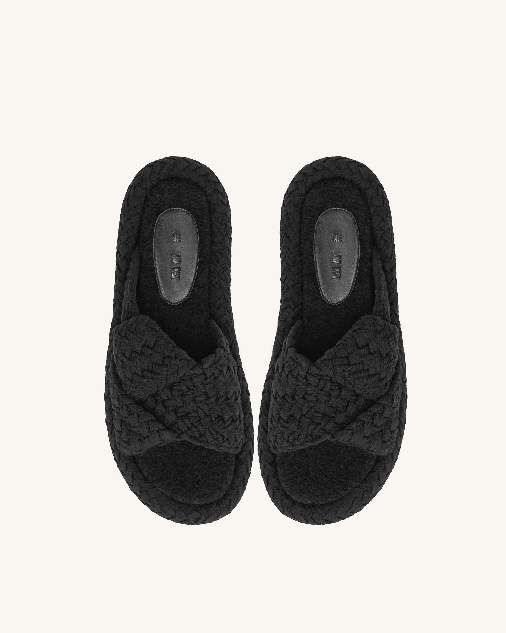 Jw Pei Lilah Woven Platform Sandal Black