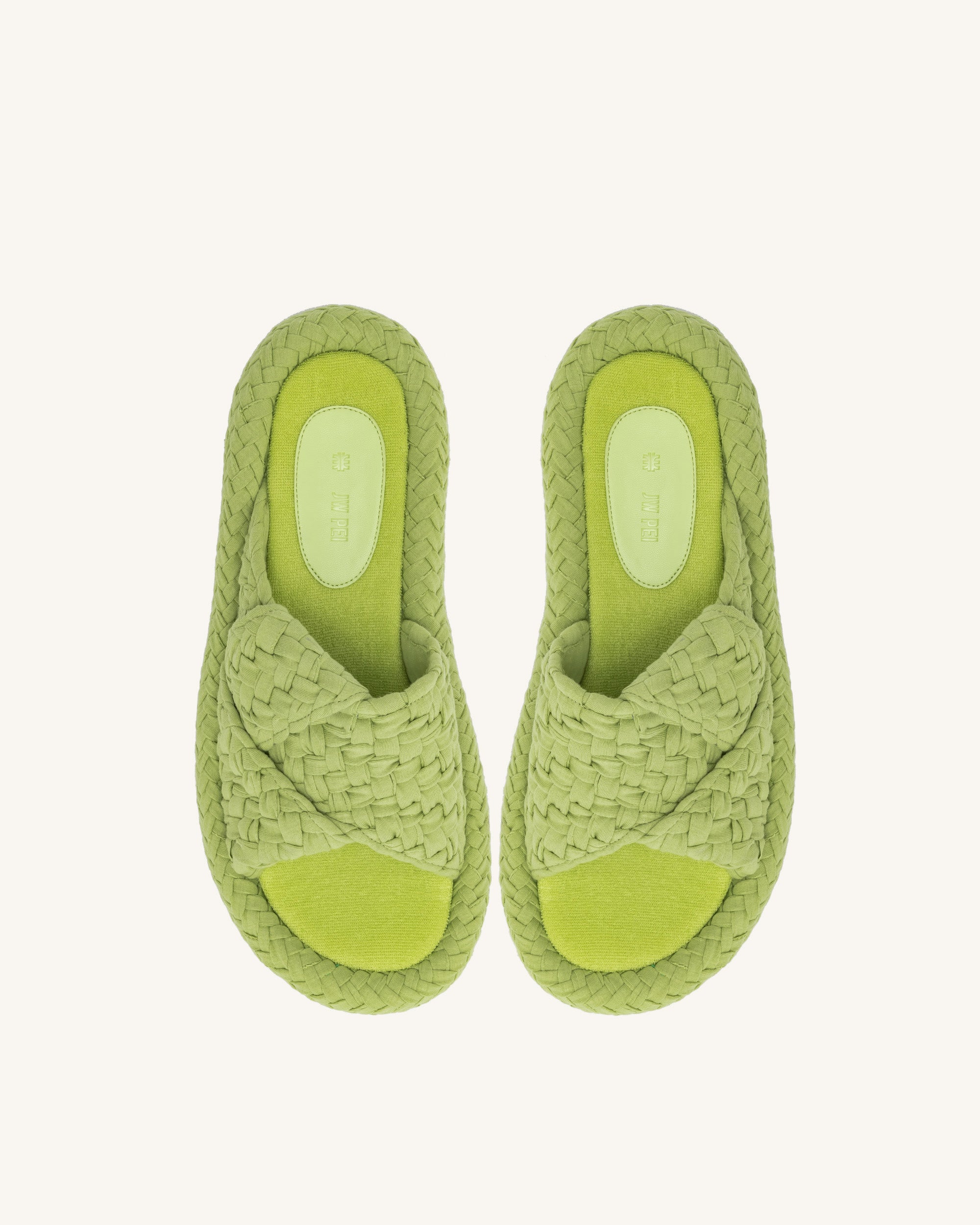Jw Pei Lilah Woven Platform Sandal Lime Green