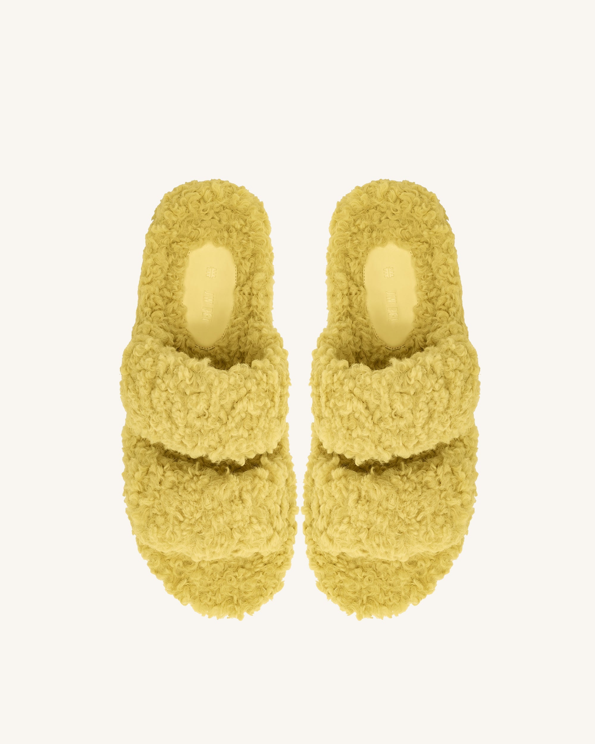Jw Pei Lexi Faux Fur Platform Sandal Yellow