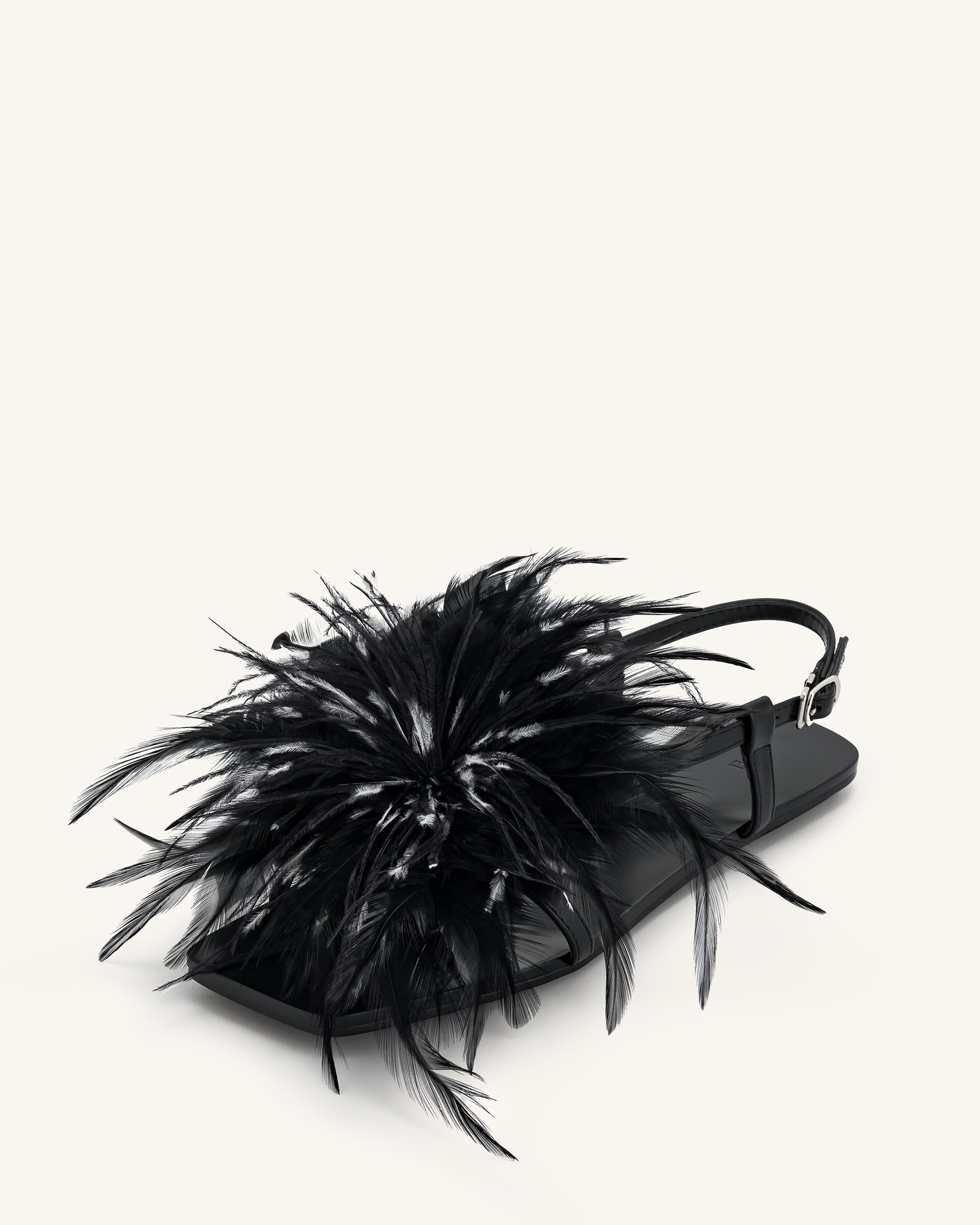 Jw Pei Fluffy Flats Sandals Black