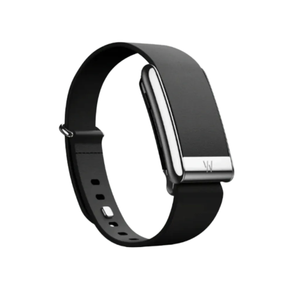 Whoop 5.0 Leatherluxe Tapered Black with Titanium Band (12 Month Peak Subscription Included) One Size