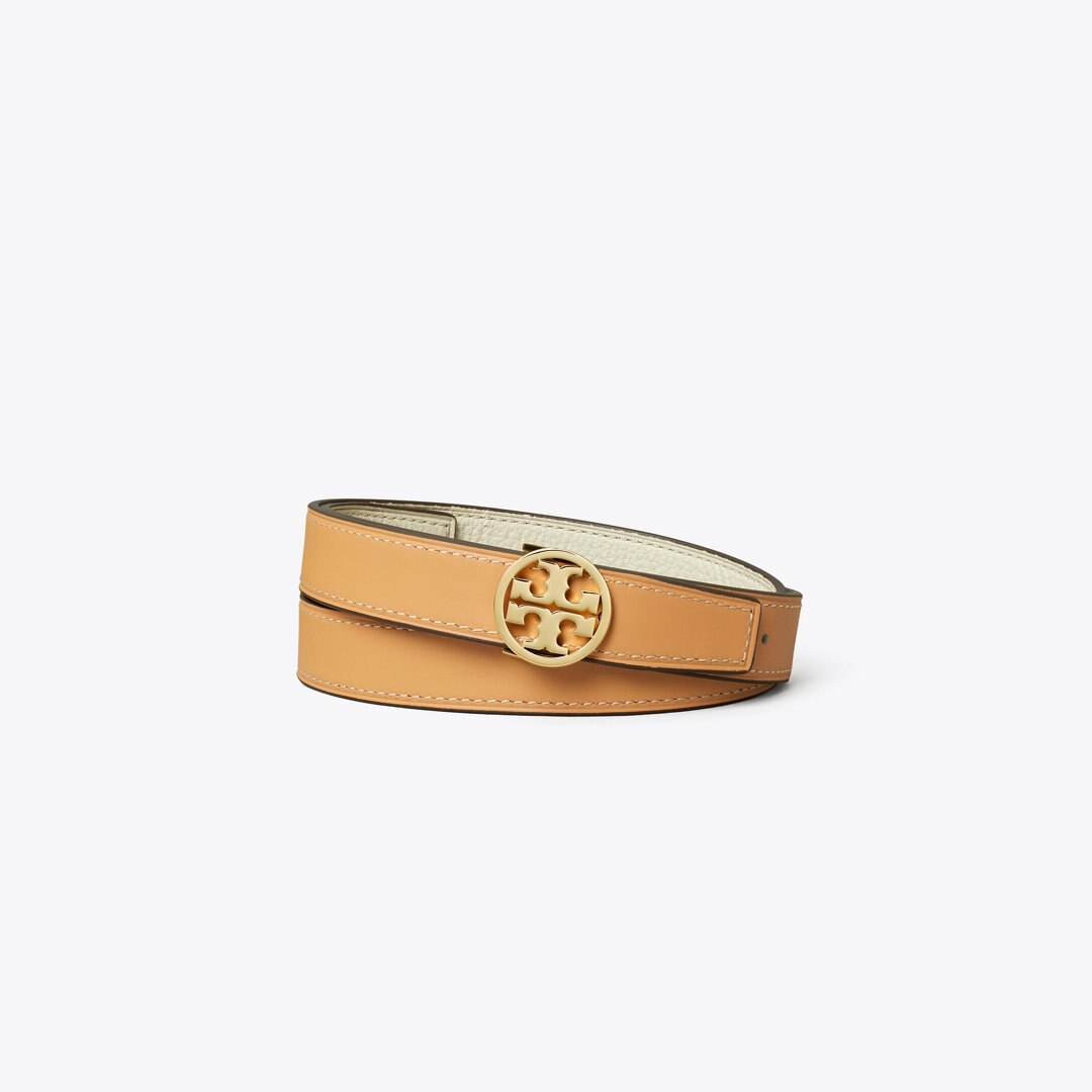 Tory Burch 1" Miller Reversible Belt New Ivory / NATURAL VACHETTA / Gold
