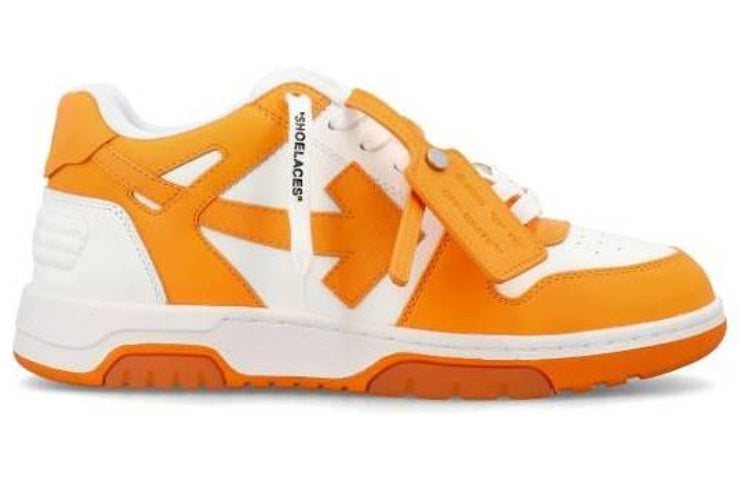 OFF-WHITE Out Of Office OOO Low Tops White Light Orange