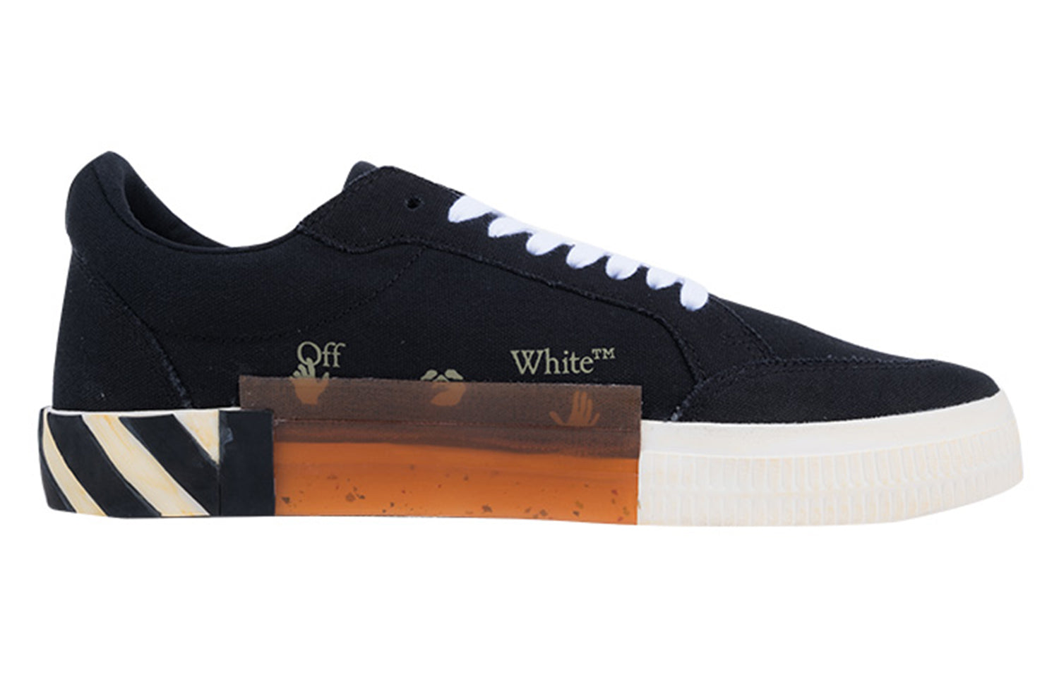 OFF-WHITE Vulc Low Black Light Blue Arrow