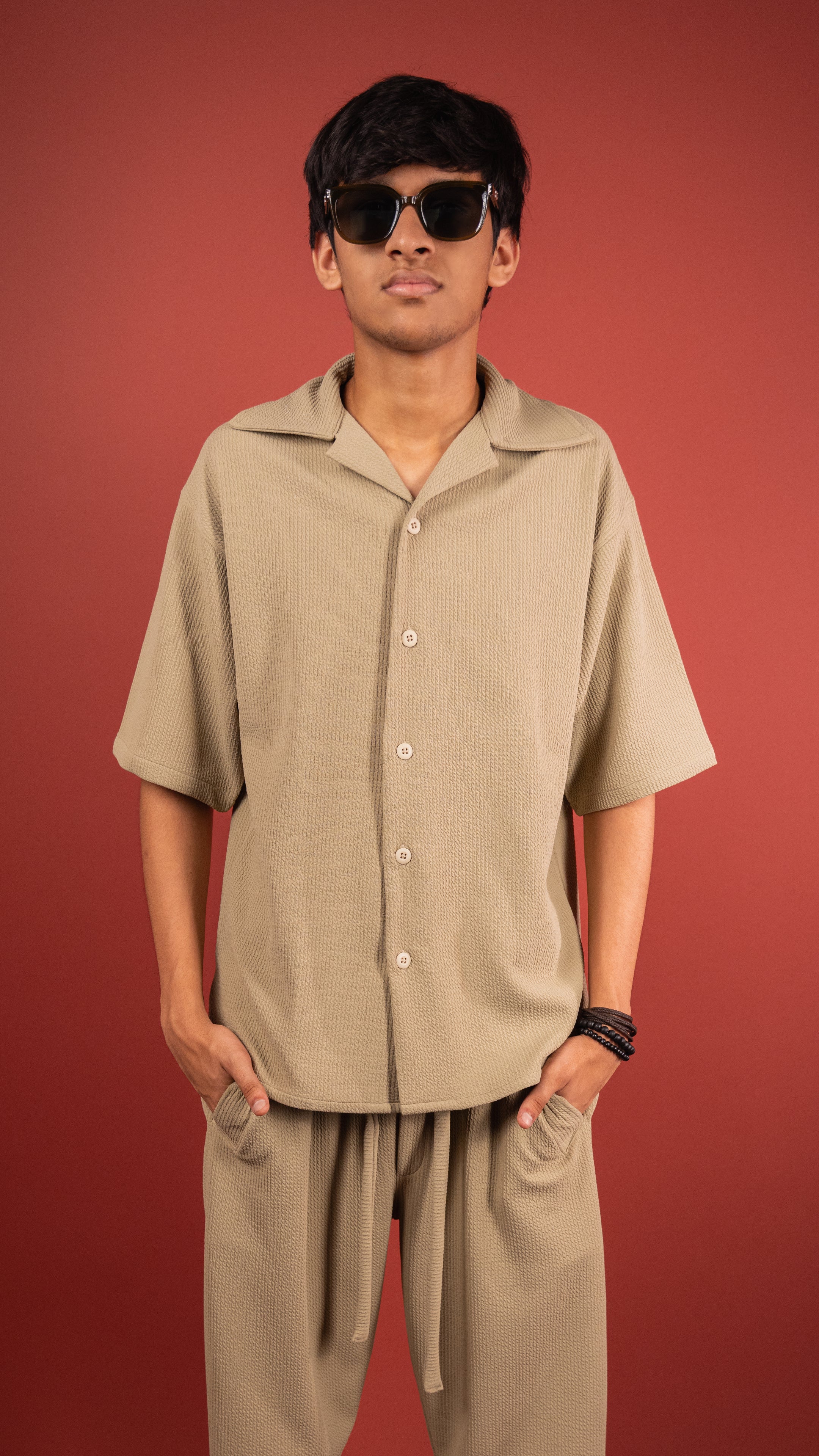 BEIGE MEN'S CO-ORD SET