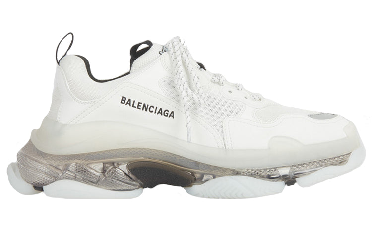 Blalenciaga Triple S Clear Sole White Grey
