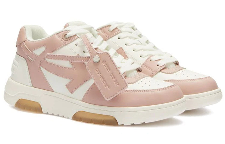 OFF-WHITE Out Of Office "OOO" Low Tops White Pink (Women's)