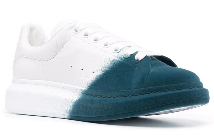 Alexander McQueen Oversized Two-Tone White Emerald Green