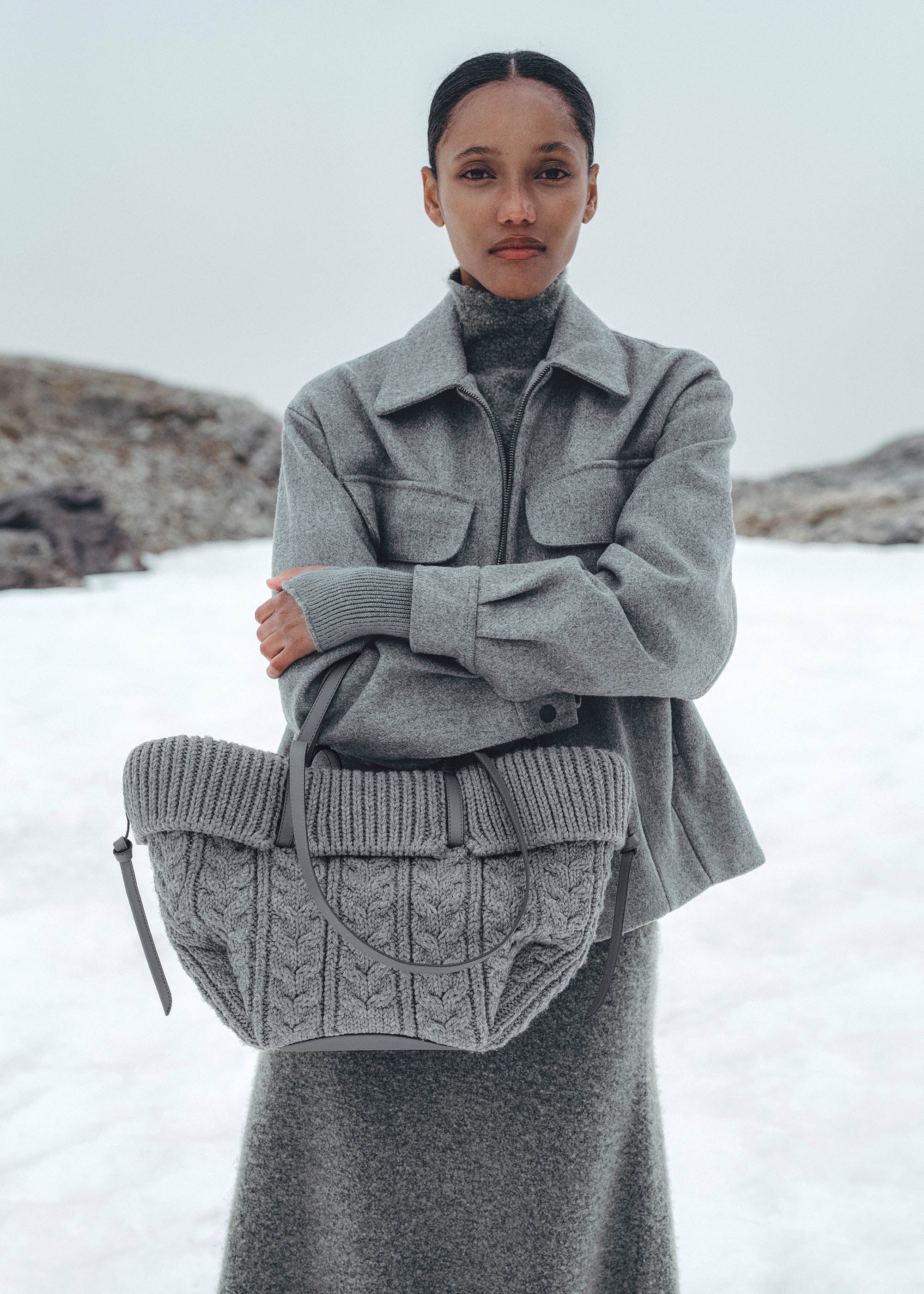 Polene Cyme Mini Merino Stone