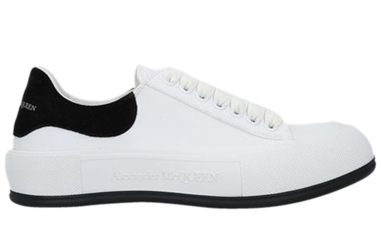 Alexander McQueen Deck Skate Plimsoll Lace-Up White Black