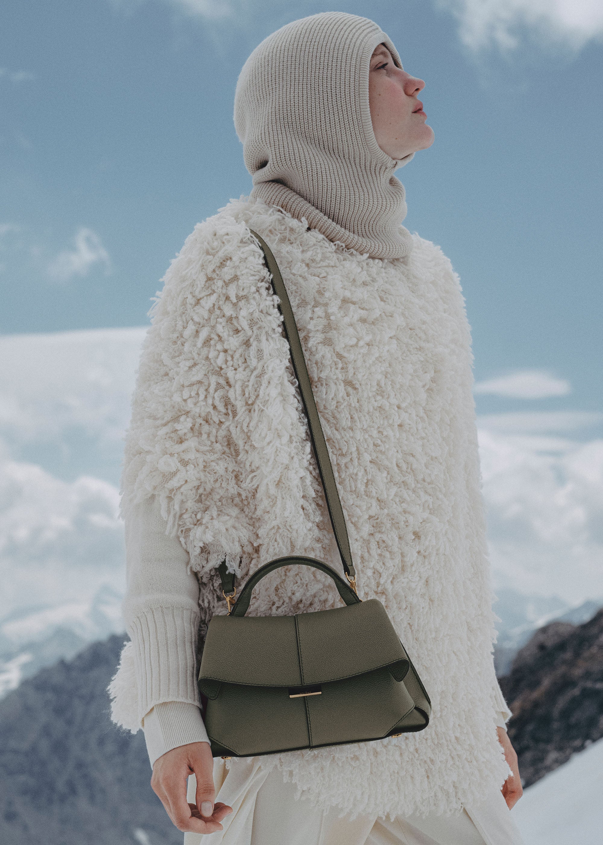 Polene Mokki Mini Textured Smoky Green