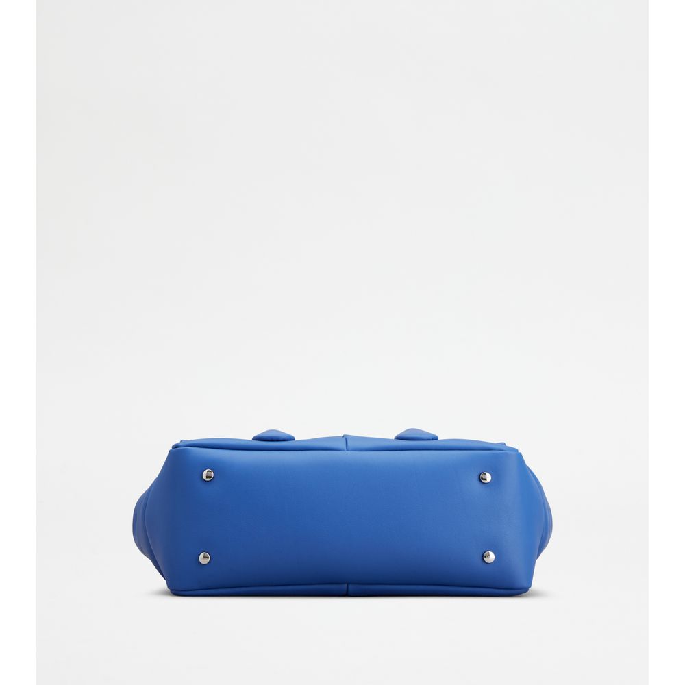 Tods Di Bag Reverse Flap In Leather Small Light Blue
