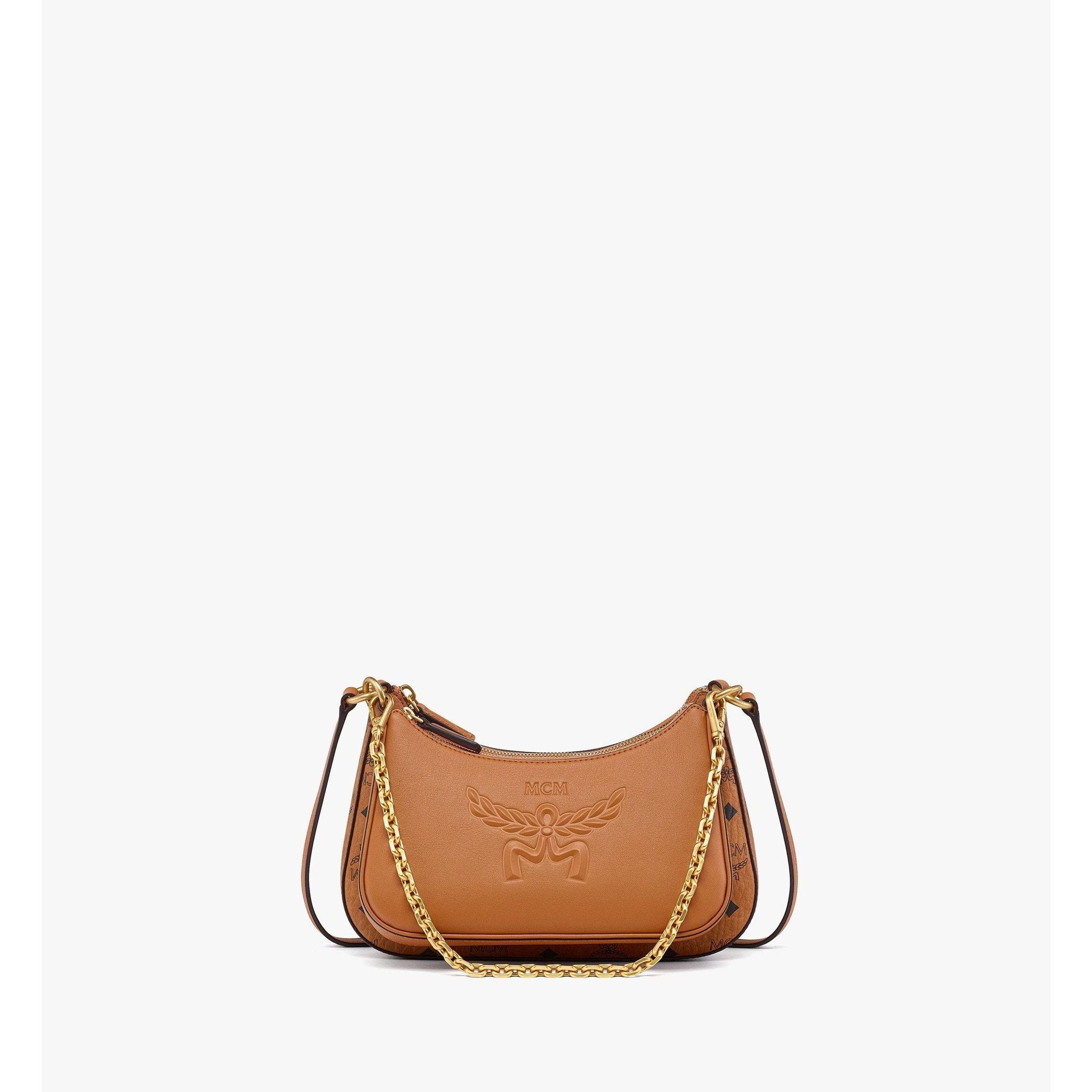 MCM Small Aren Duo Hobo in Visetos