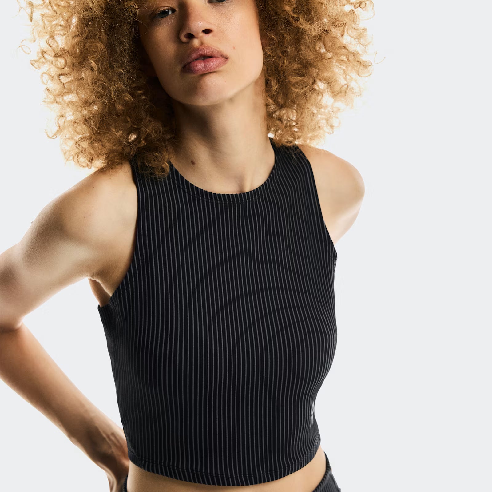 On All-Day Ribbed Crop Black | Rock (Women'S)