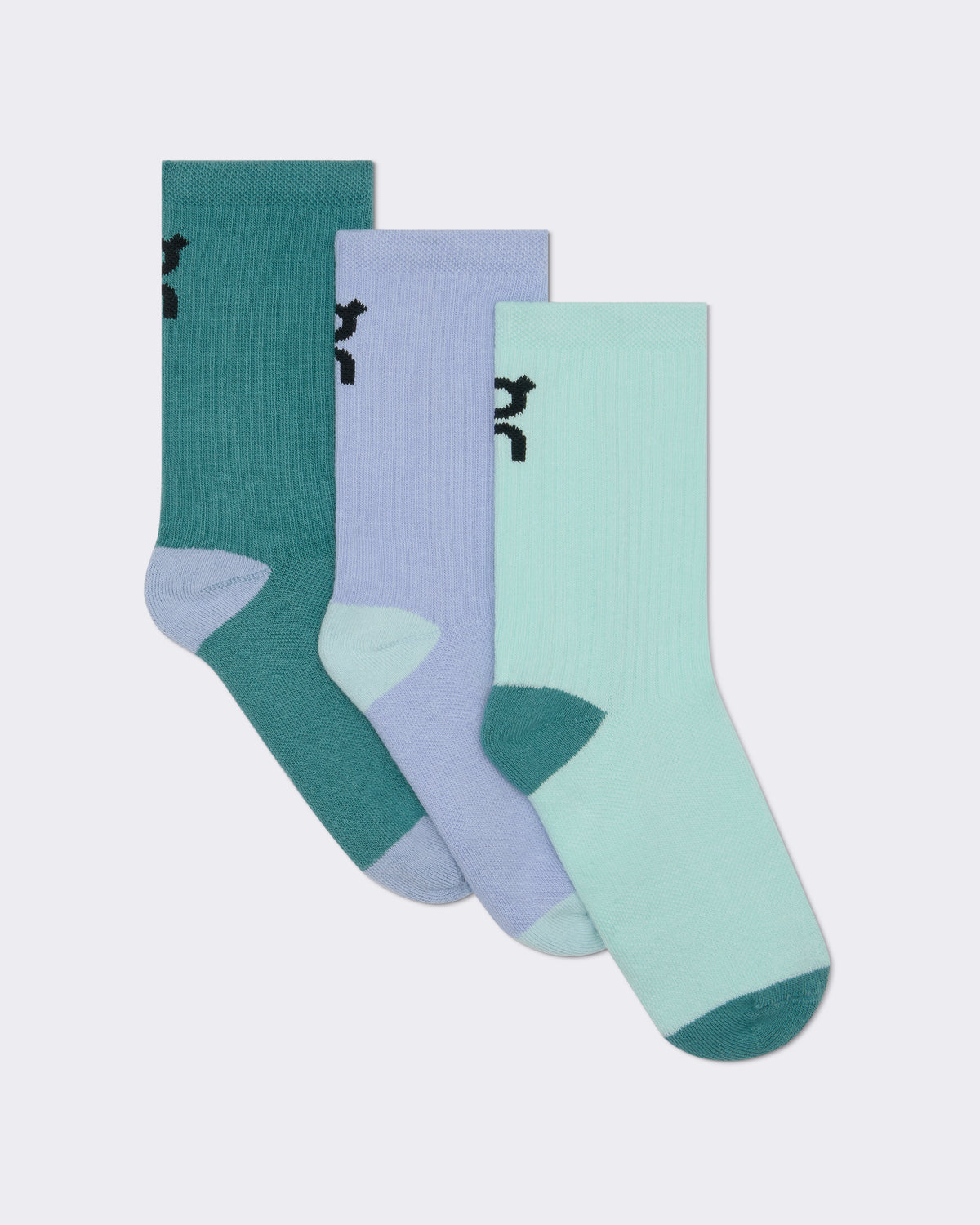 On Logo Sock High 3P Kids Celeste | Storm