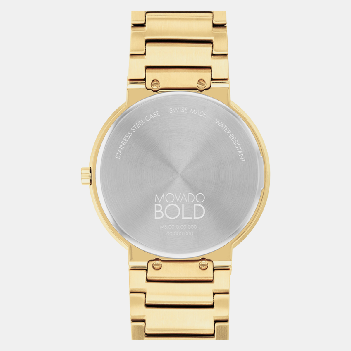 Movado Bold Horizon Men Quartz Yellow Dial Analog Stainless Steel Watch 3601081
