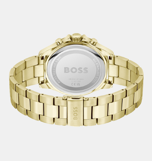 Boss Troper Men Quartz Green Dial Chronograph Stainless Steel Watch 1514059