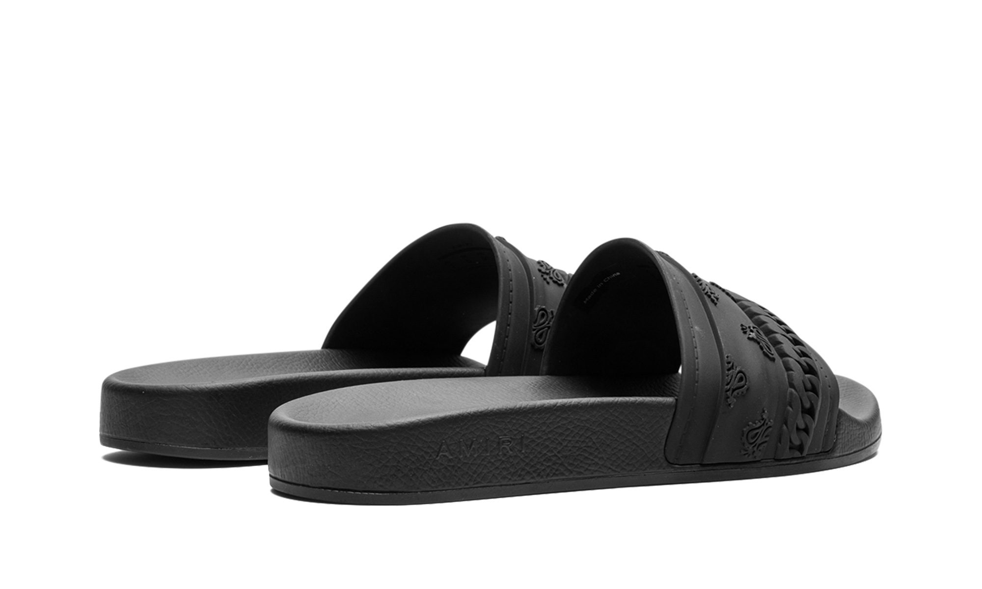 AMIRI Bandana Moulded Slides Black Black