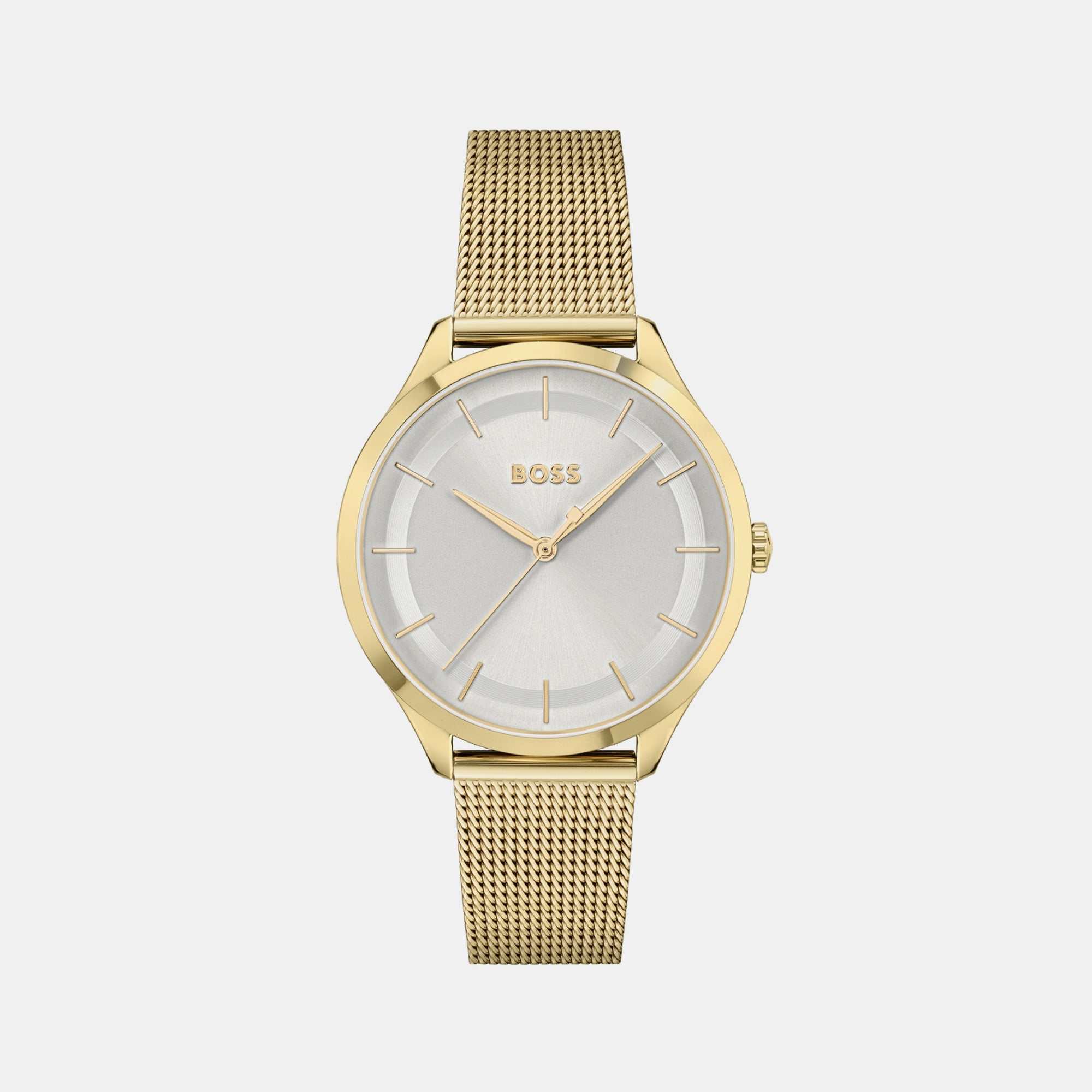 Boss Pura Women Quartz Silver Dial Analog Stainless Steel Watch 1502696