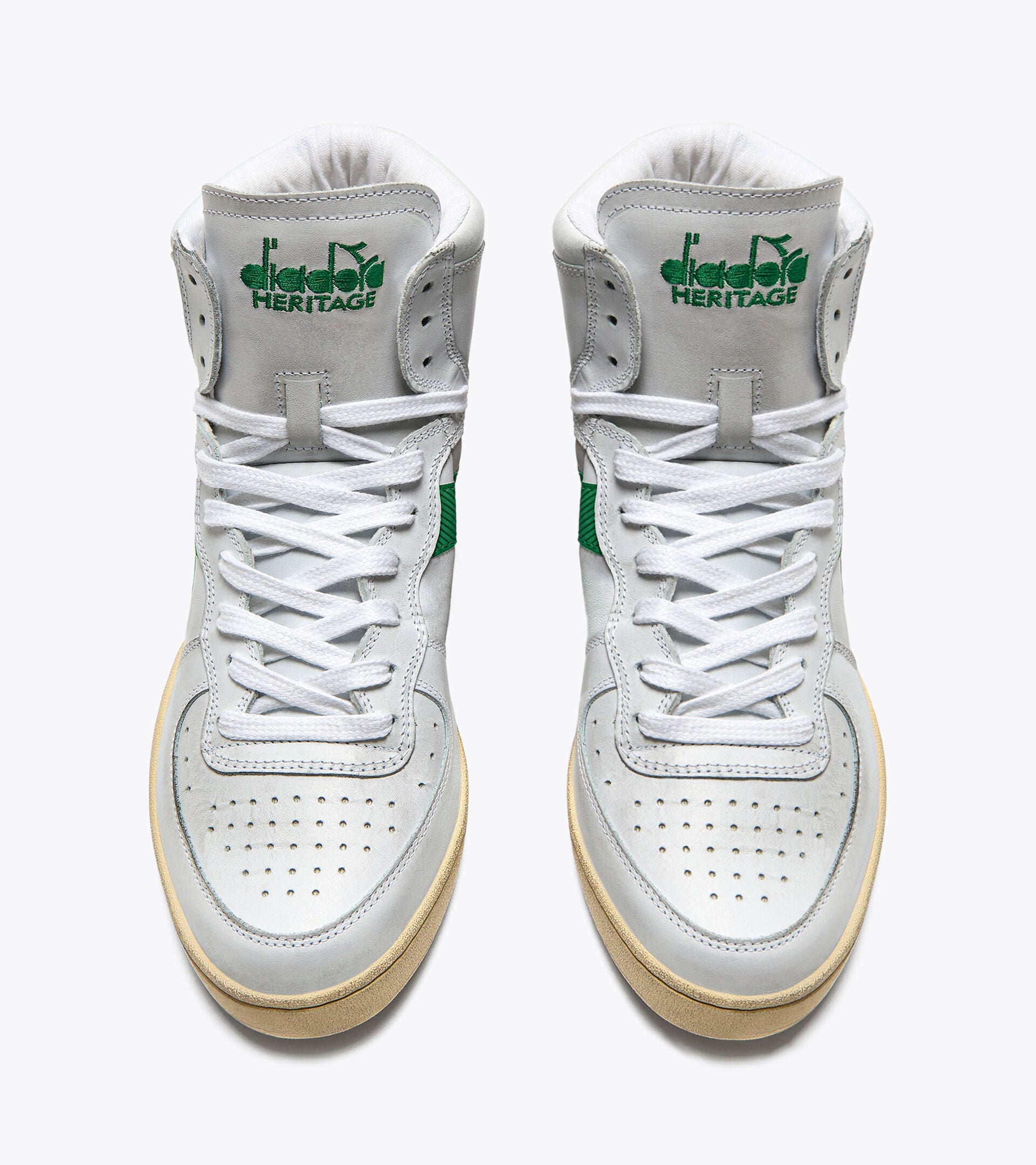 Diadora Mi Basket Used White/Verdant Green