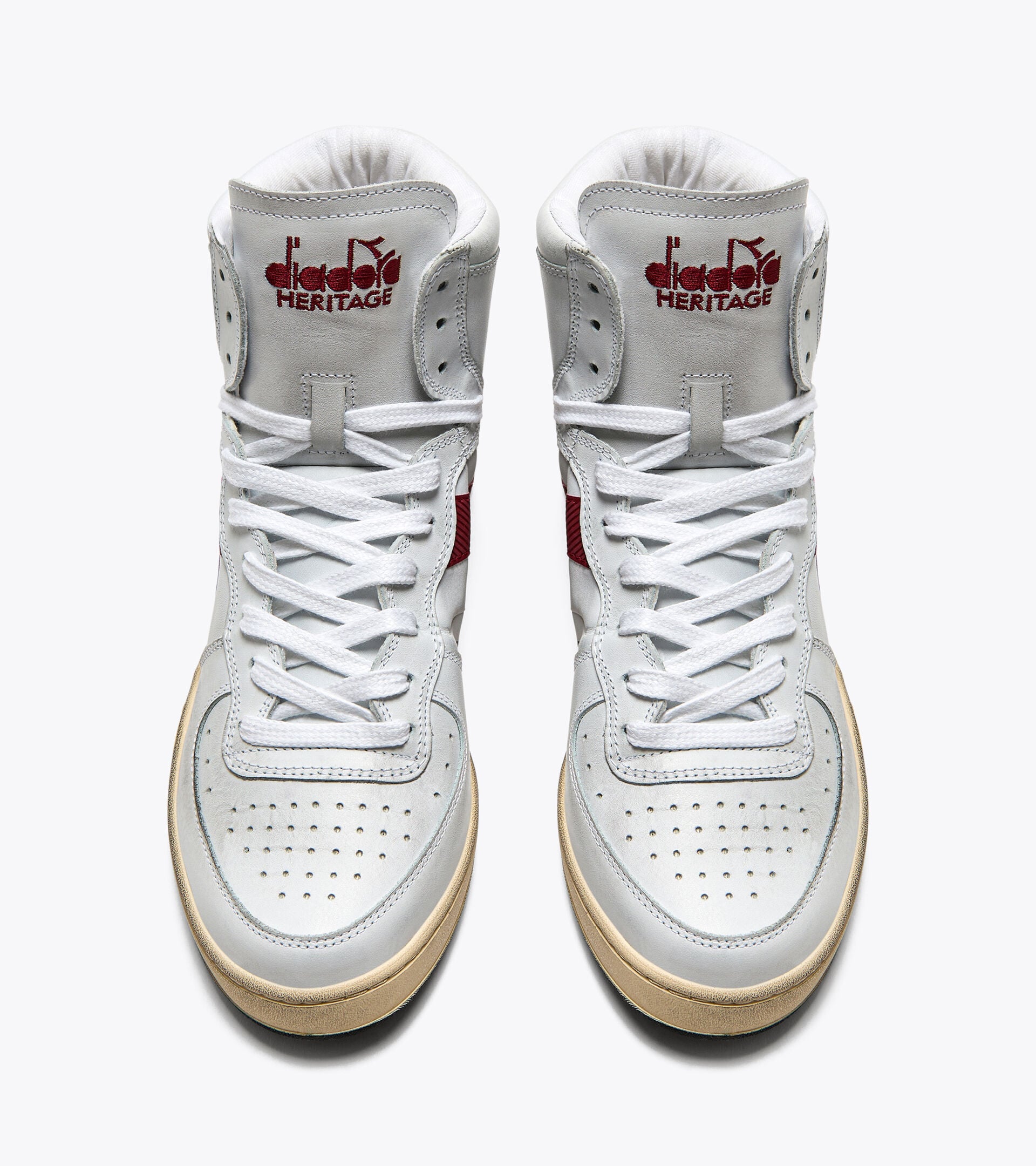 Diadora Mi Basket Used White/Garnet