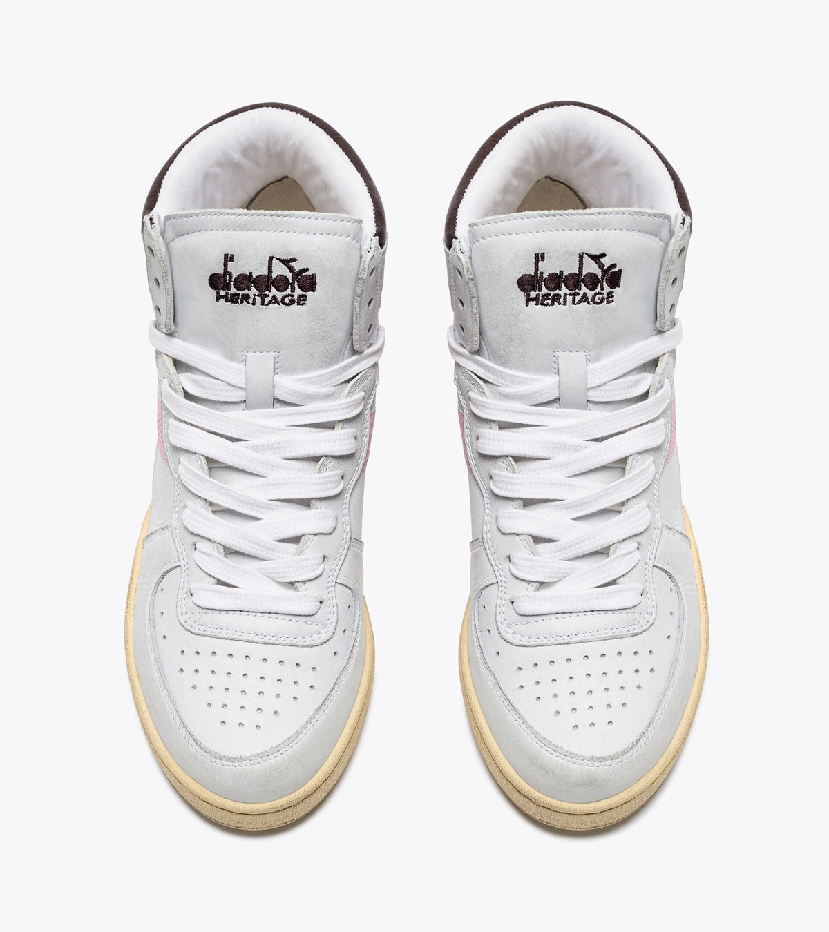 Diadora Mi Basket Used White/Parfait Pink