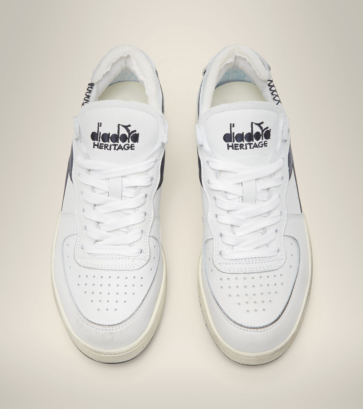 Diadora Mi Basket Row Cut White/Blue Corsair