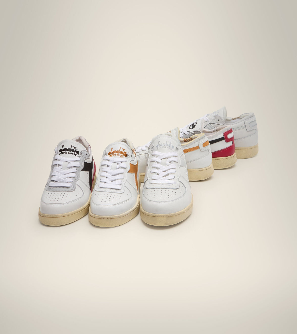 Diadora Mi Basket Row Cut White/Dawn Blue
