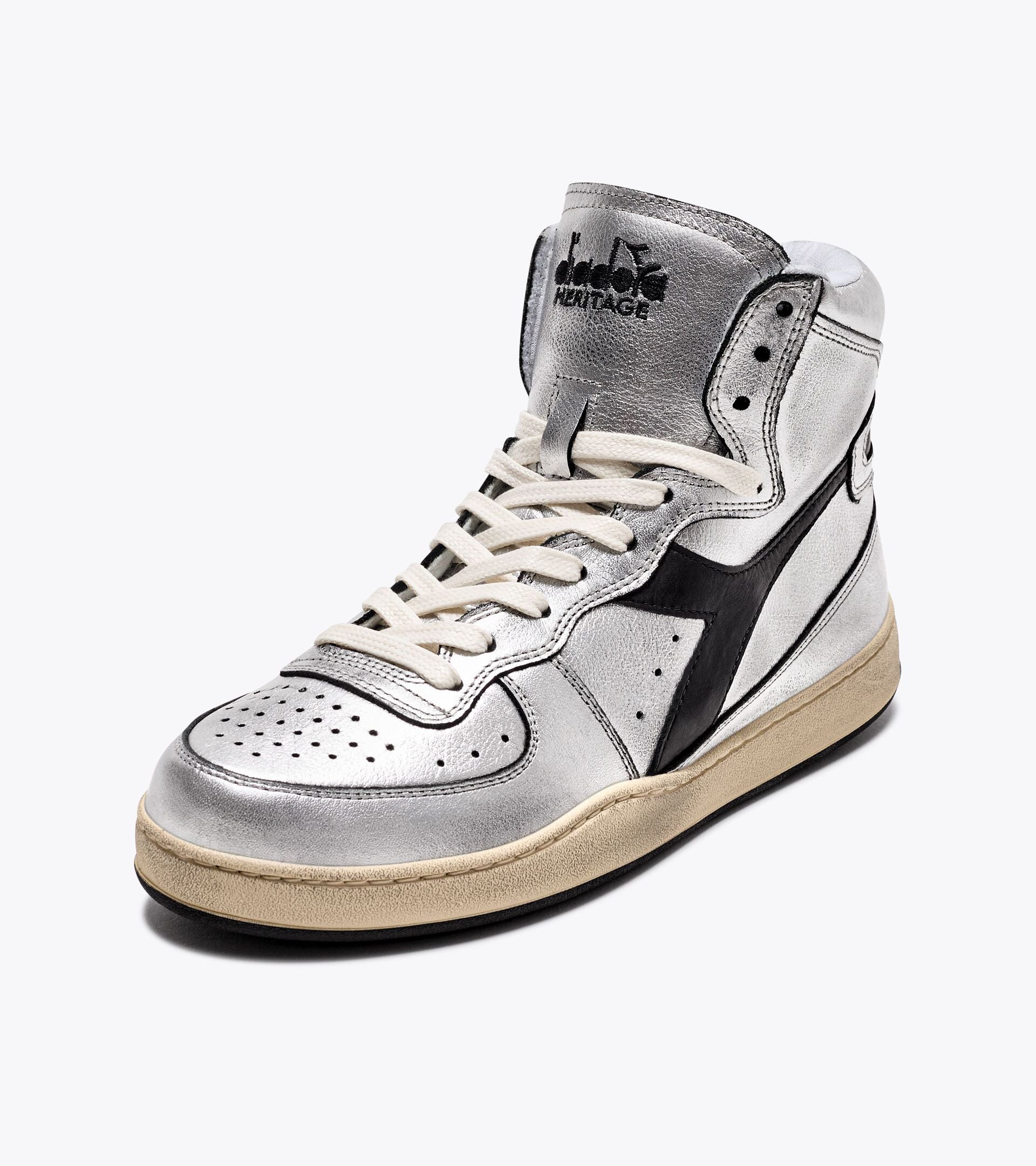 Diadora Mi Basket Silver Used W Silver Metallized/Black