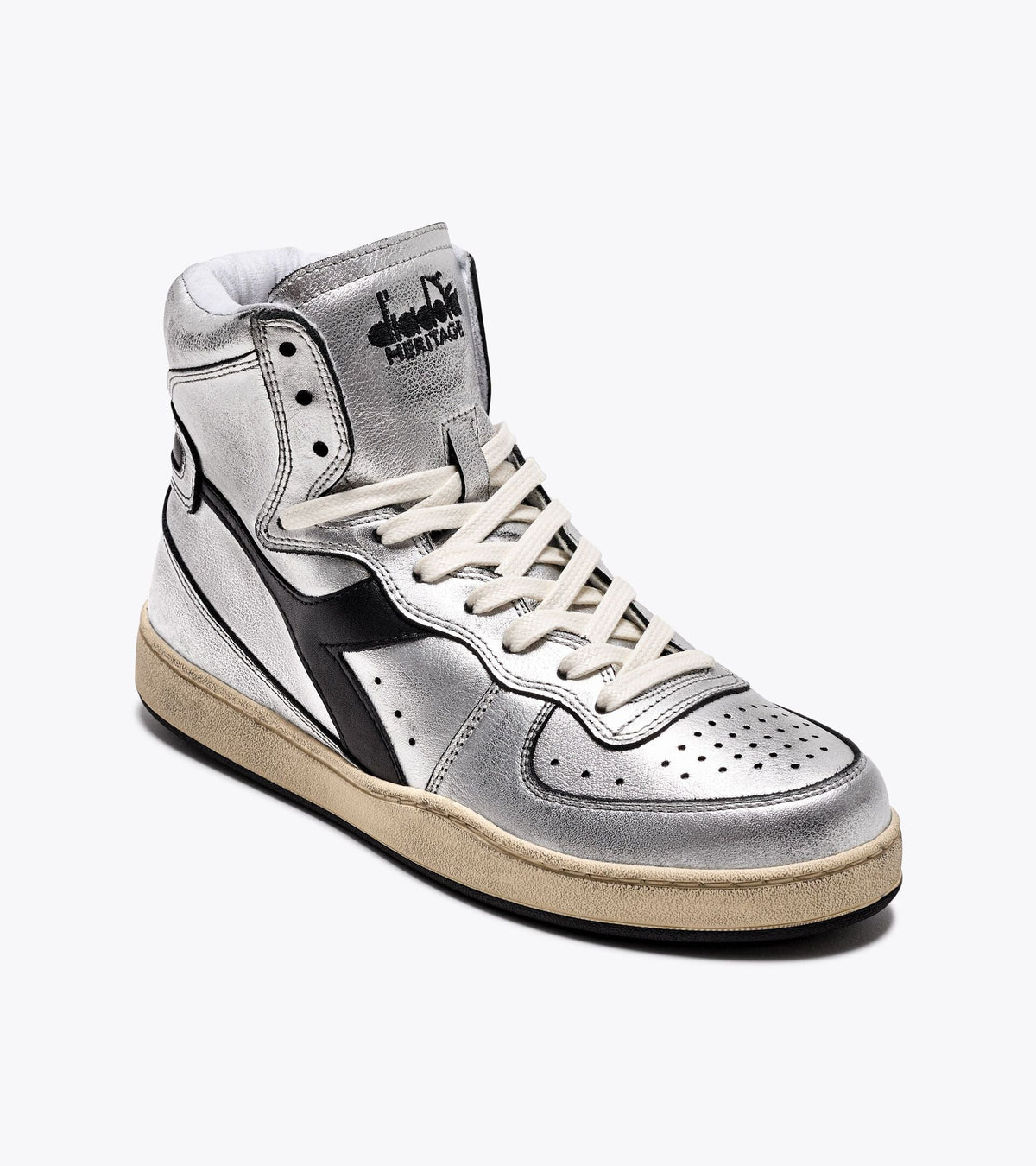Diadora Mi Basket Silver Used W Silver Metallized/Black