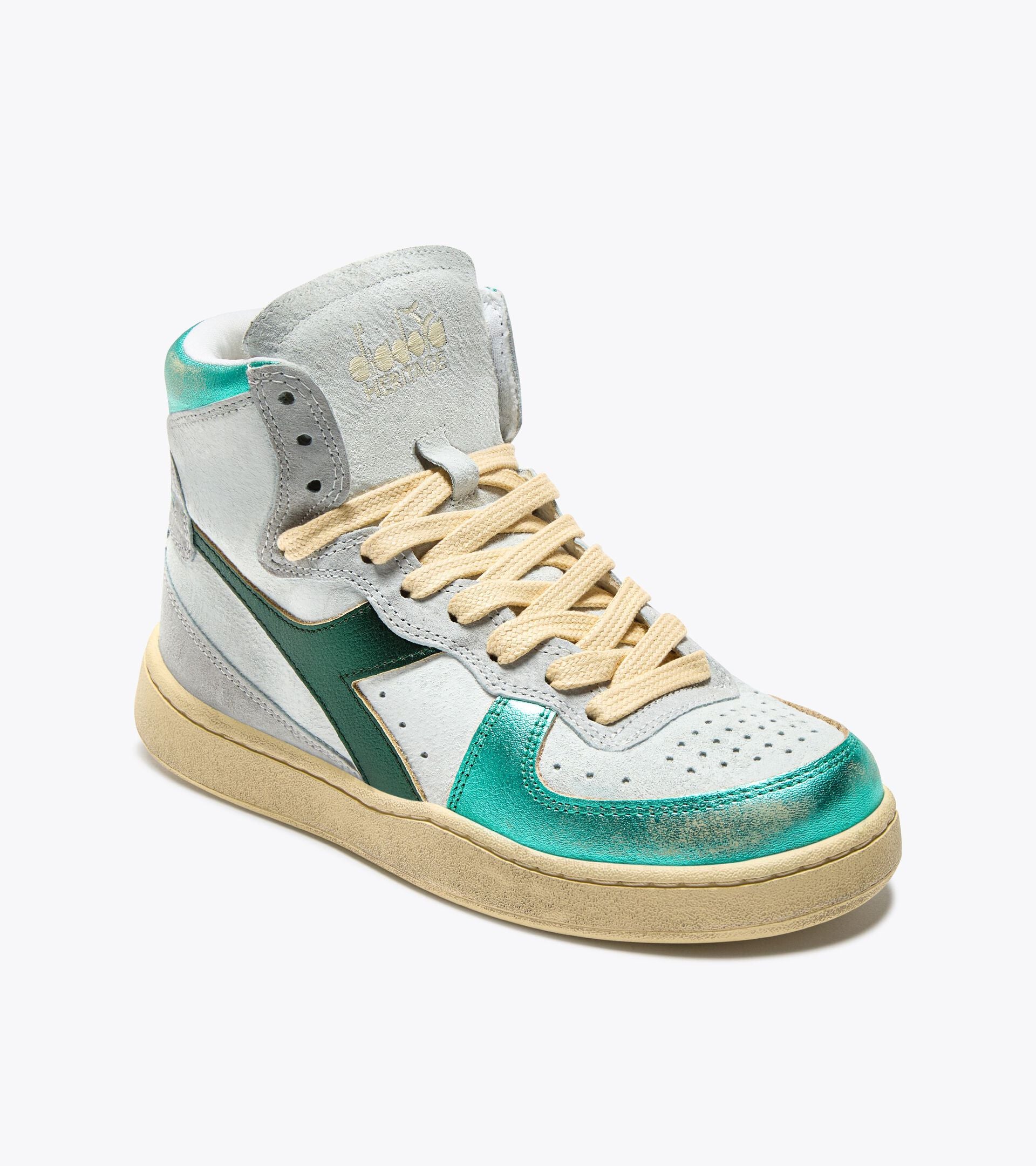 Diadora Mi Basket Metal Pigskin Used Wn Turquoise