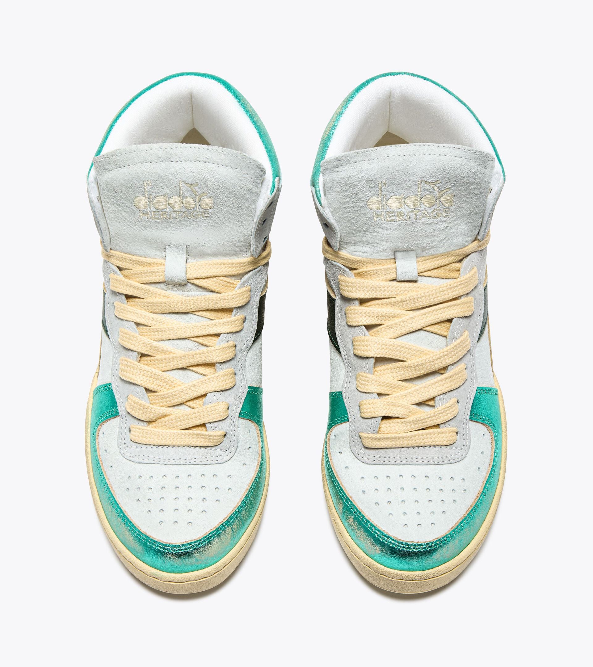 Diadora Mi Basket Metal Pigskin Used Wn Turquoise