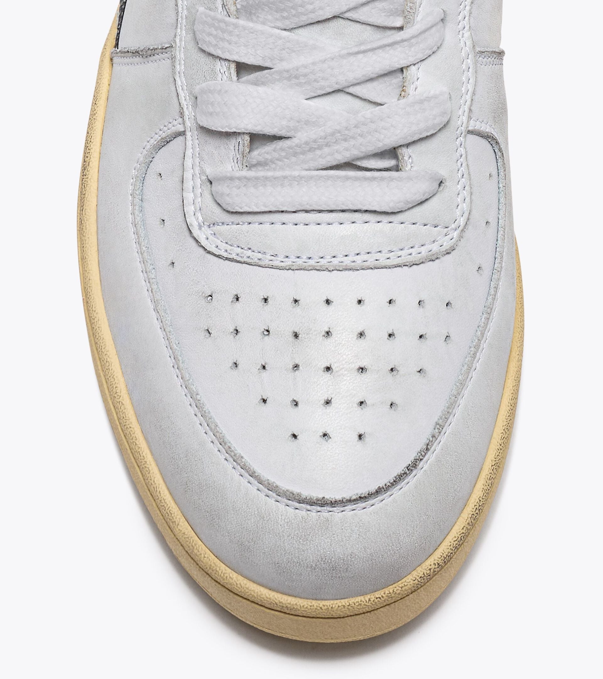 Diadora Mi Basket Low Used White/Blue Denim