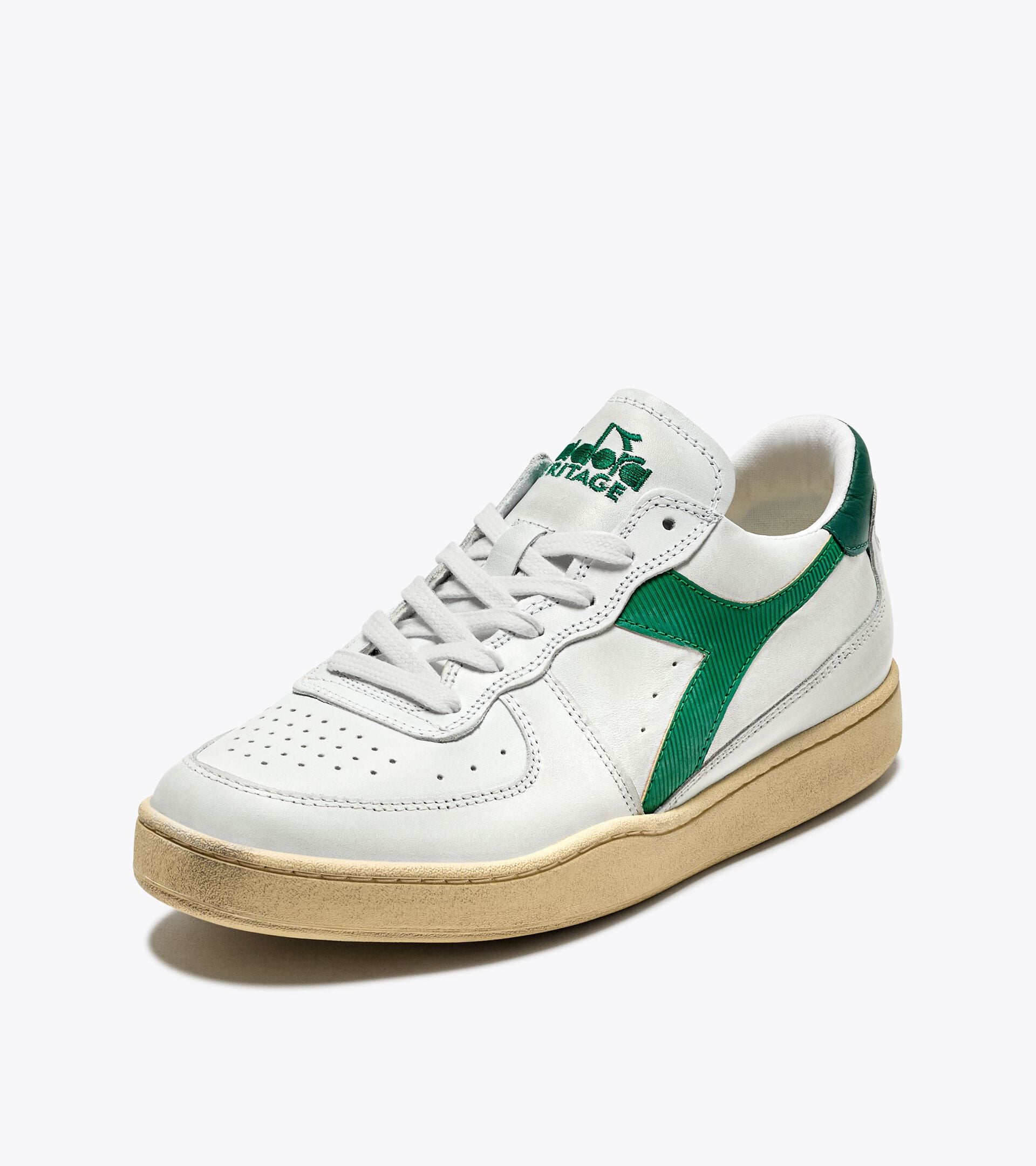 Diadora Mi Basket Low Used White/Verdant Green