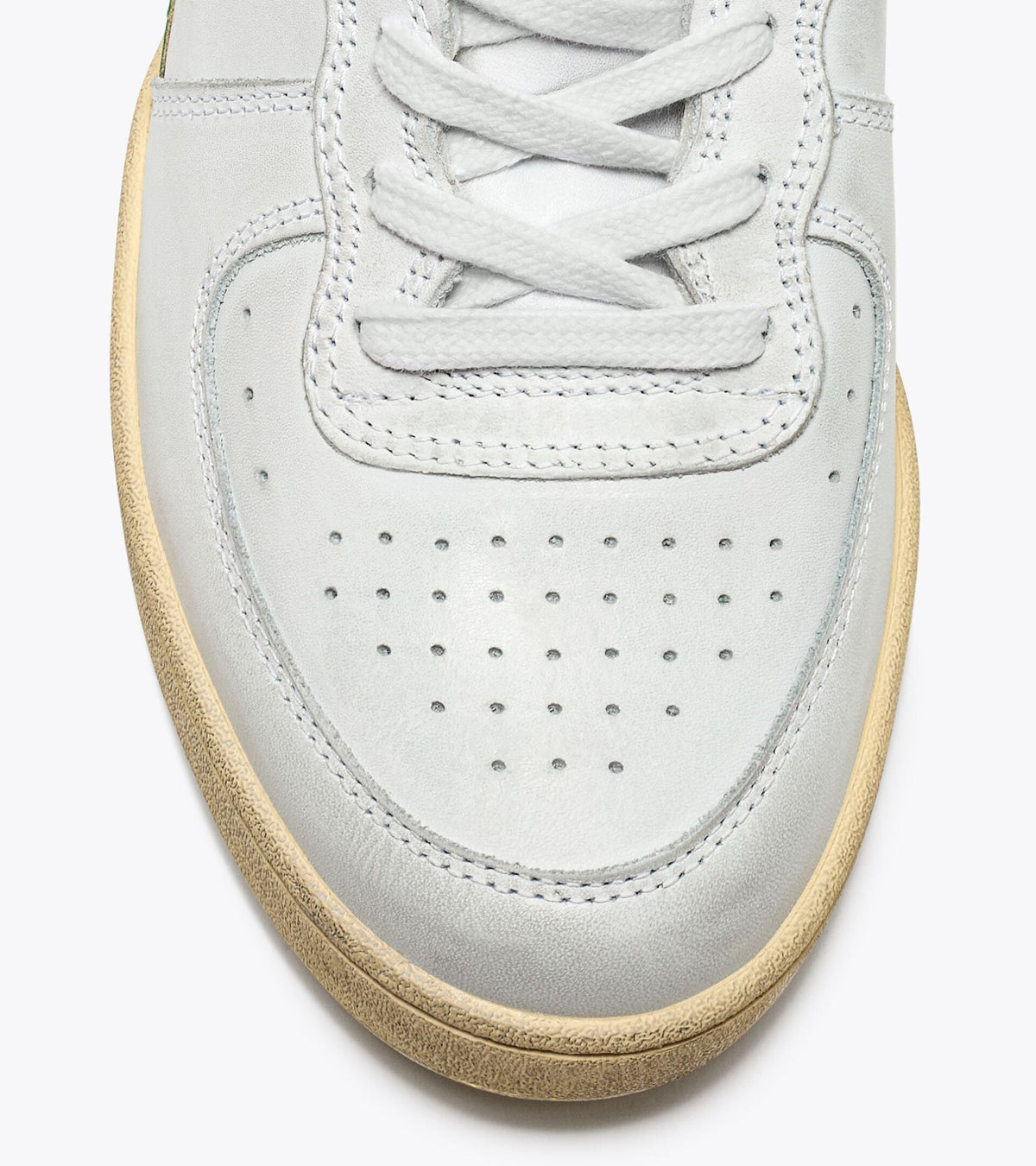 Diadora Mi Basket Low Used White/Verdant Green