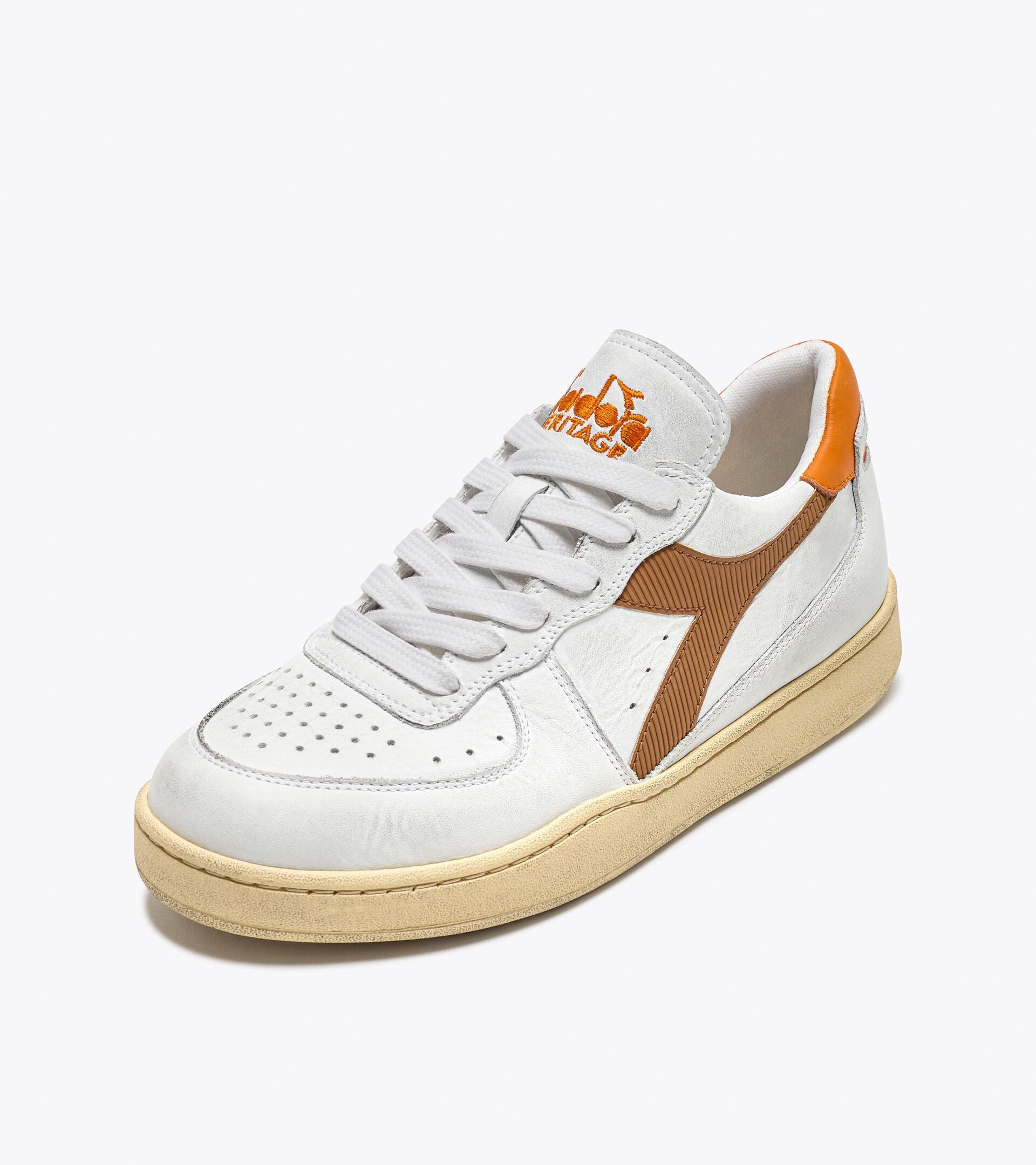 Diadora Mi Basket Low Used White/Caramel