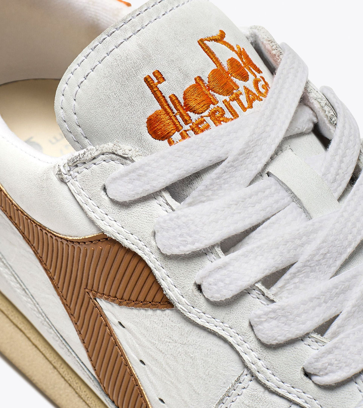 Diadora Mi Basket Low Used White/Caramel