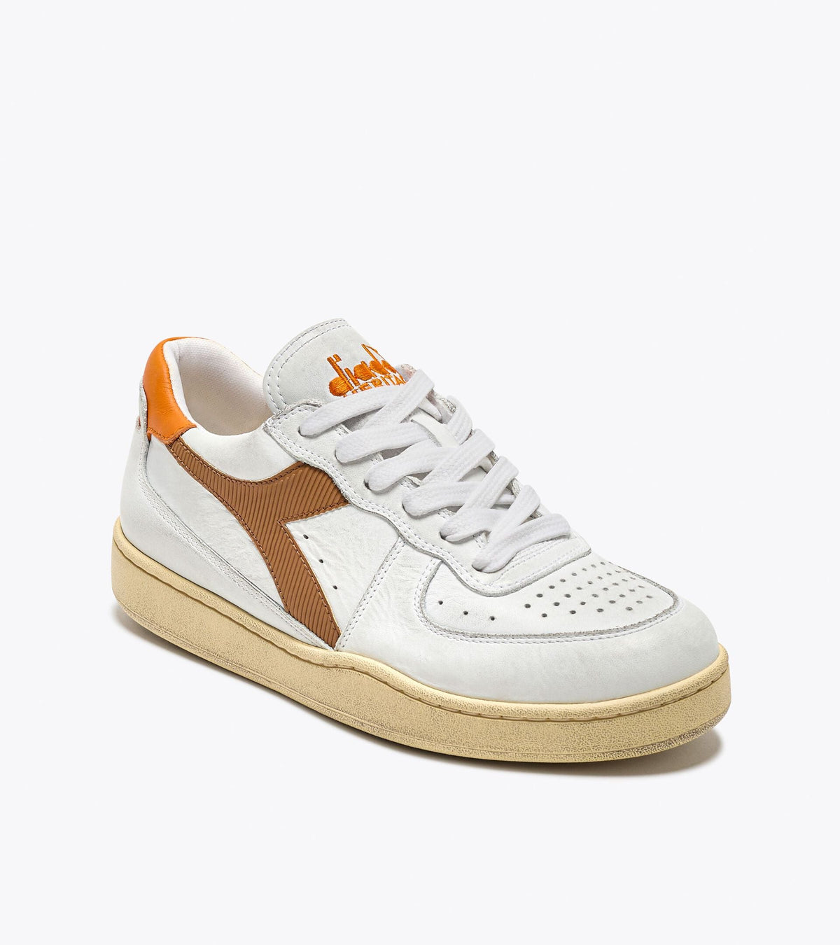 Diadora Mi Basket Low Used White/Caramel