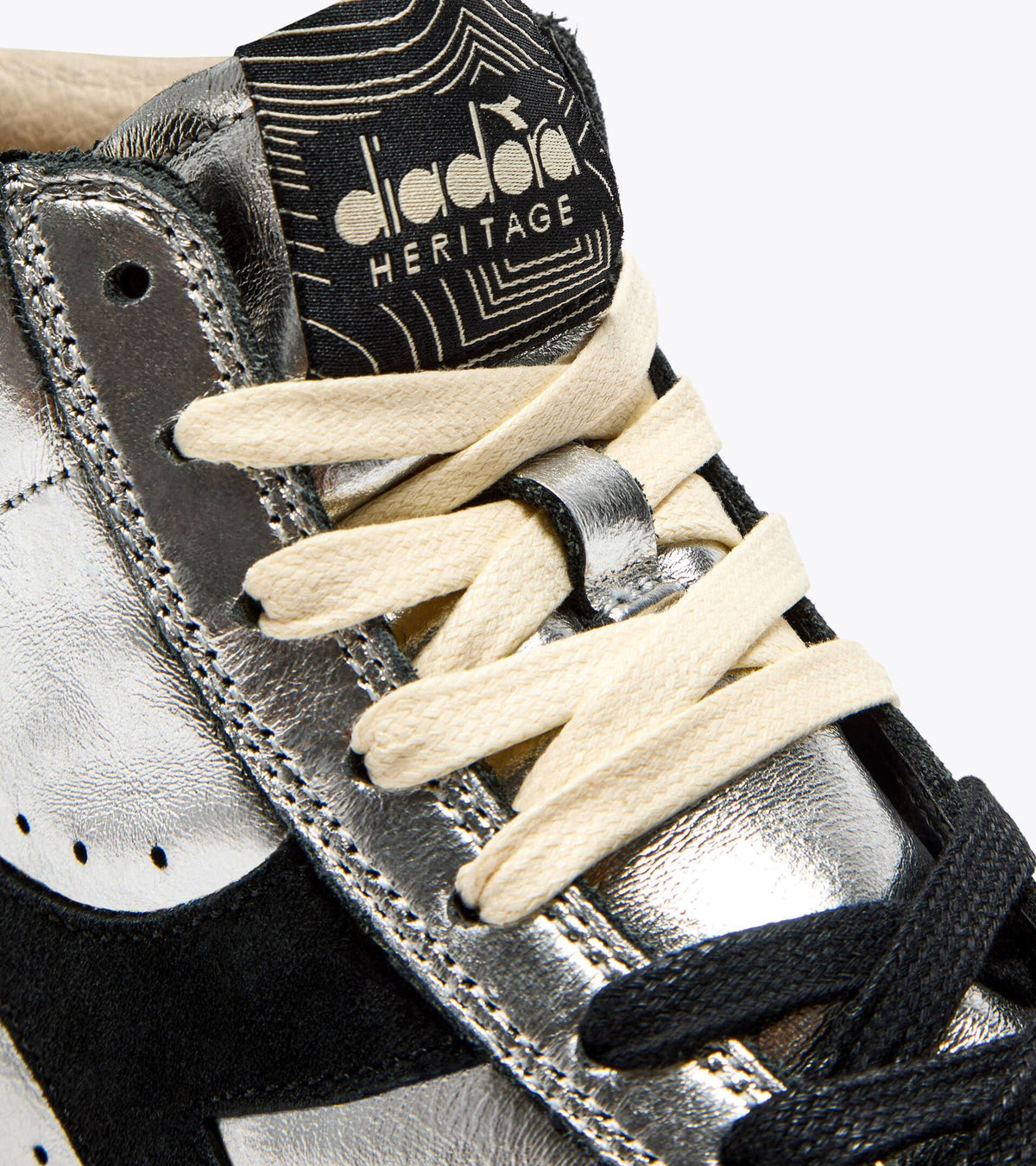 Women's Diadora Prestige High Metal Used Silver, detail