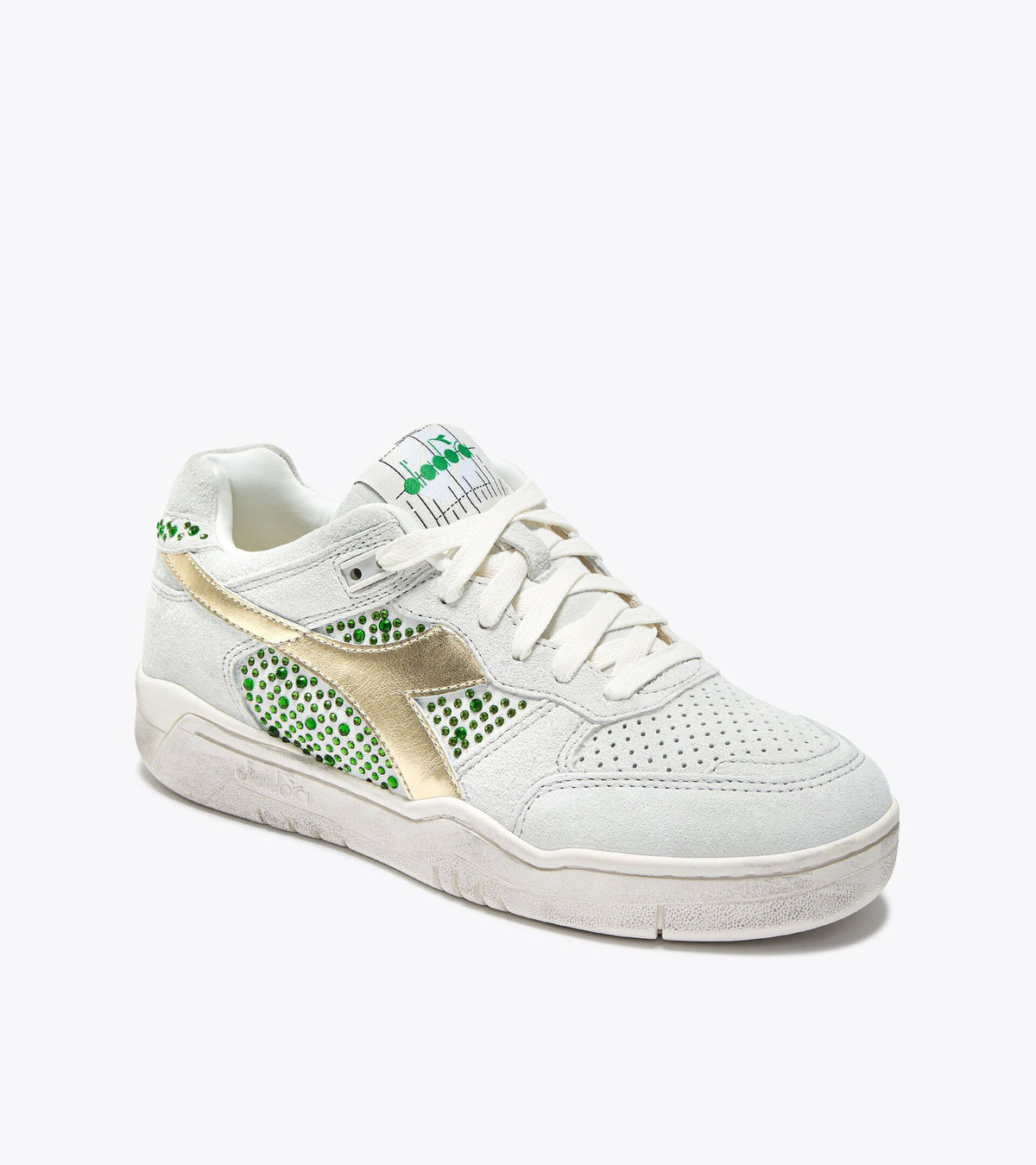Diadora B.560 Studs Used Wn White/Emerald Green