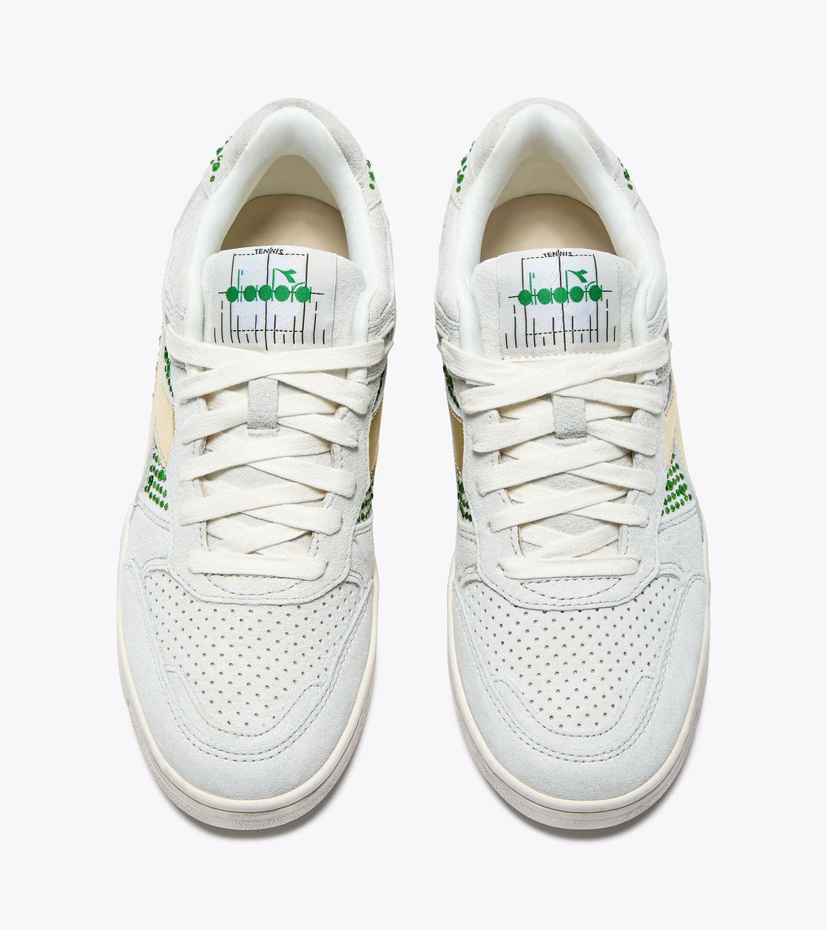 Diadora B.560 Studs Used Wn White/Emerald Green