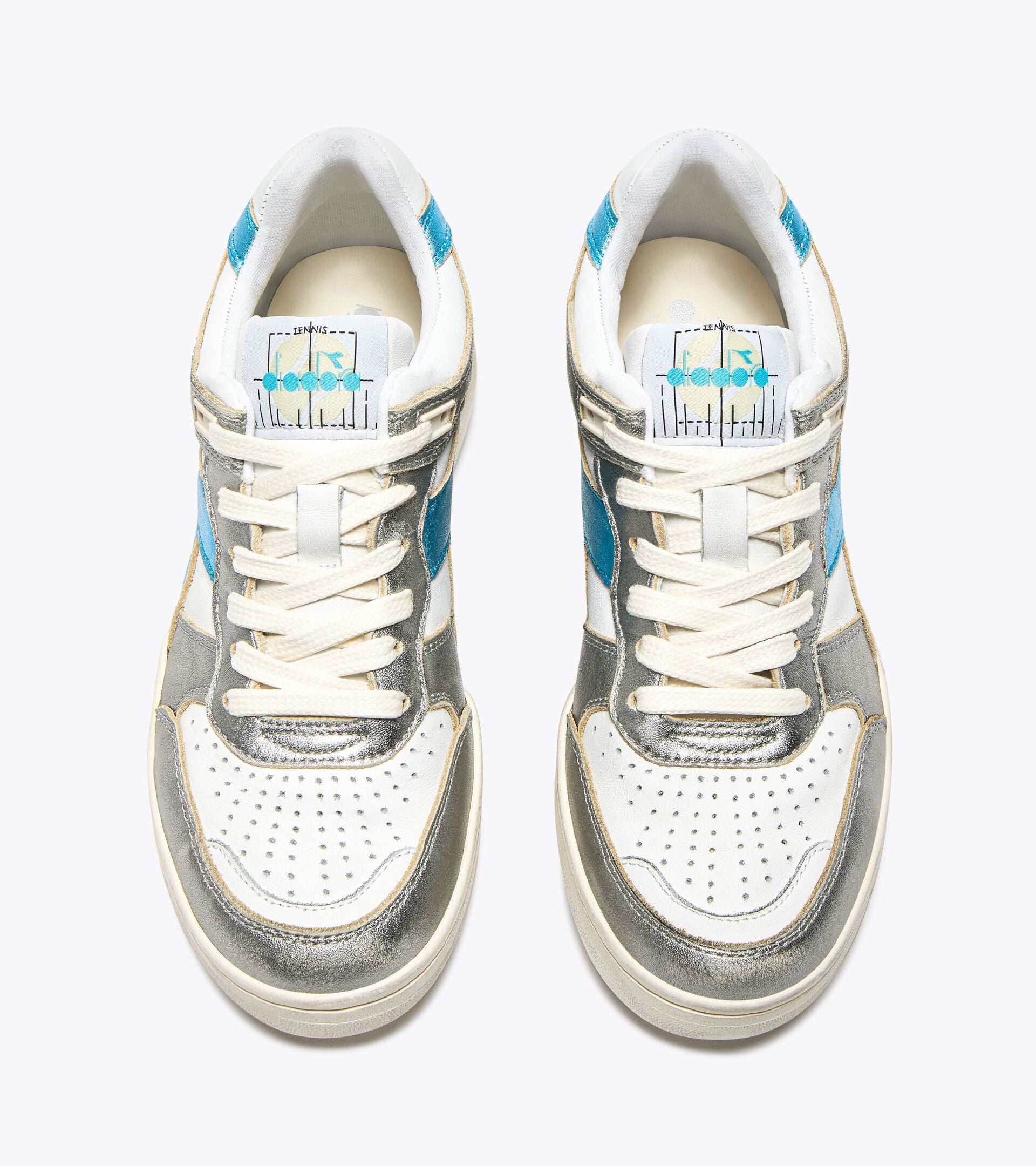 Diadora B.560 Metallic Mix Wn White/Silver/Aquamarine