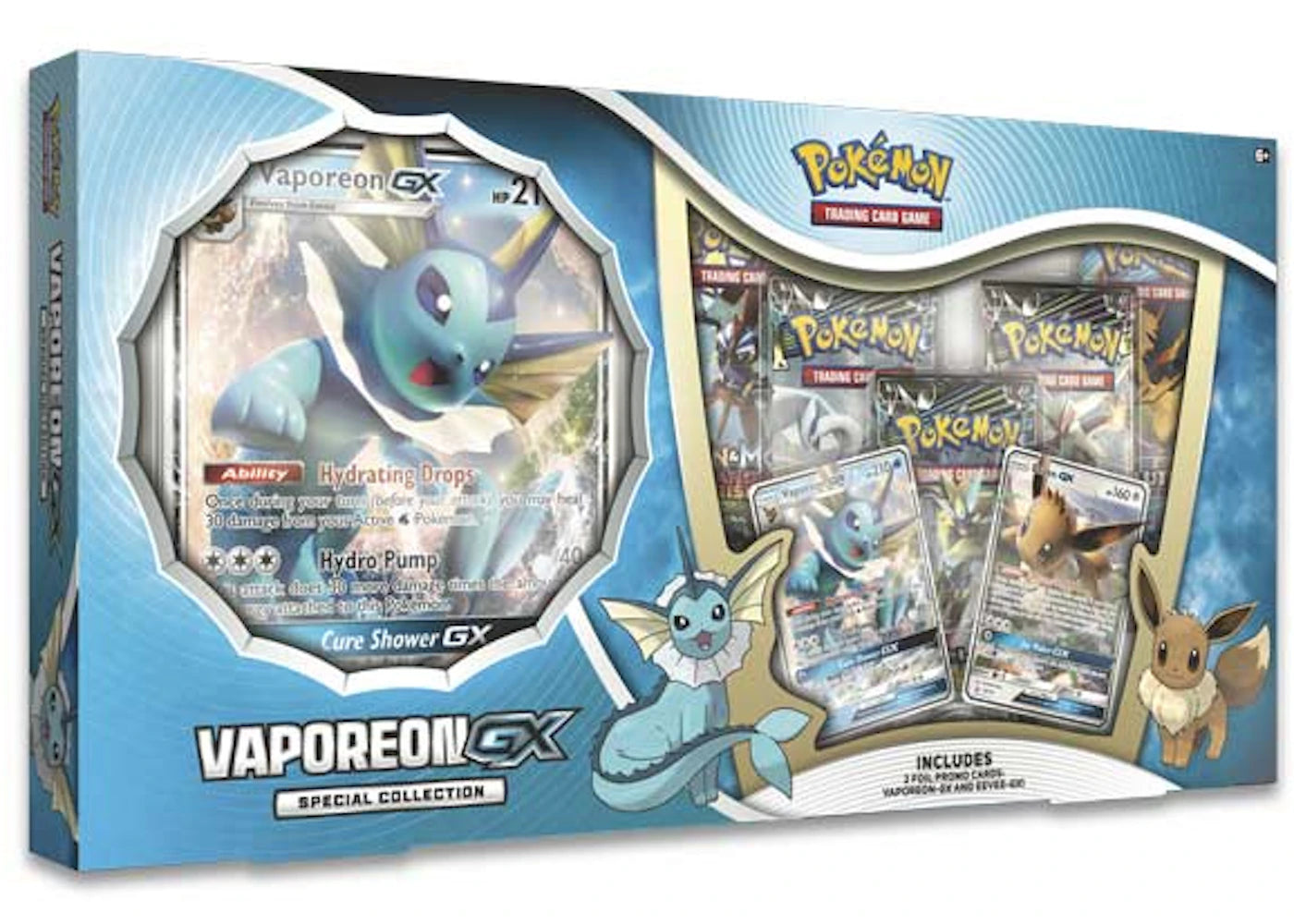 2019 Pokemon Tcg Vaporeon Gx Special Collection