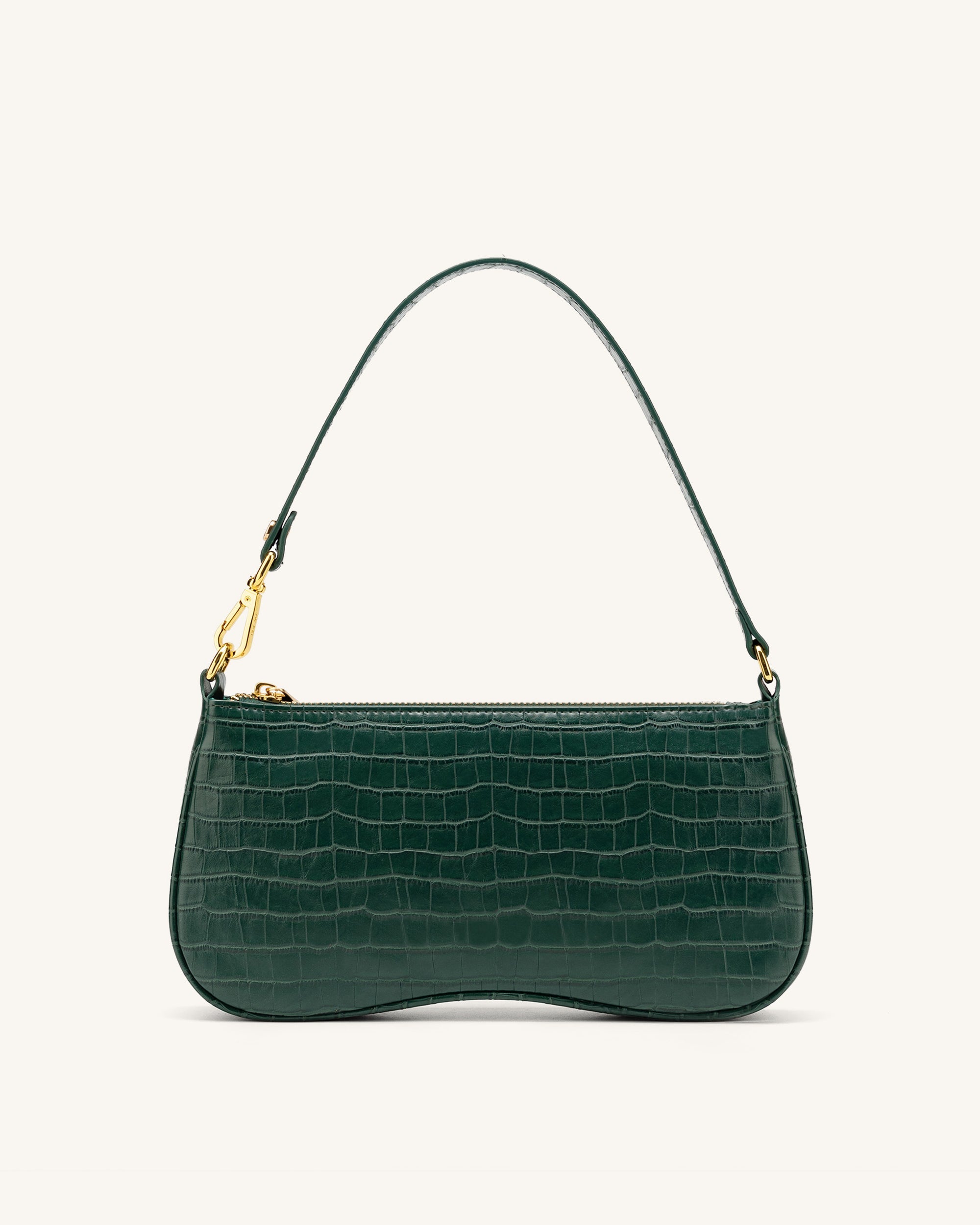 Jw Pei Eva Shoulder Handbag Dark Green Croc
